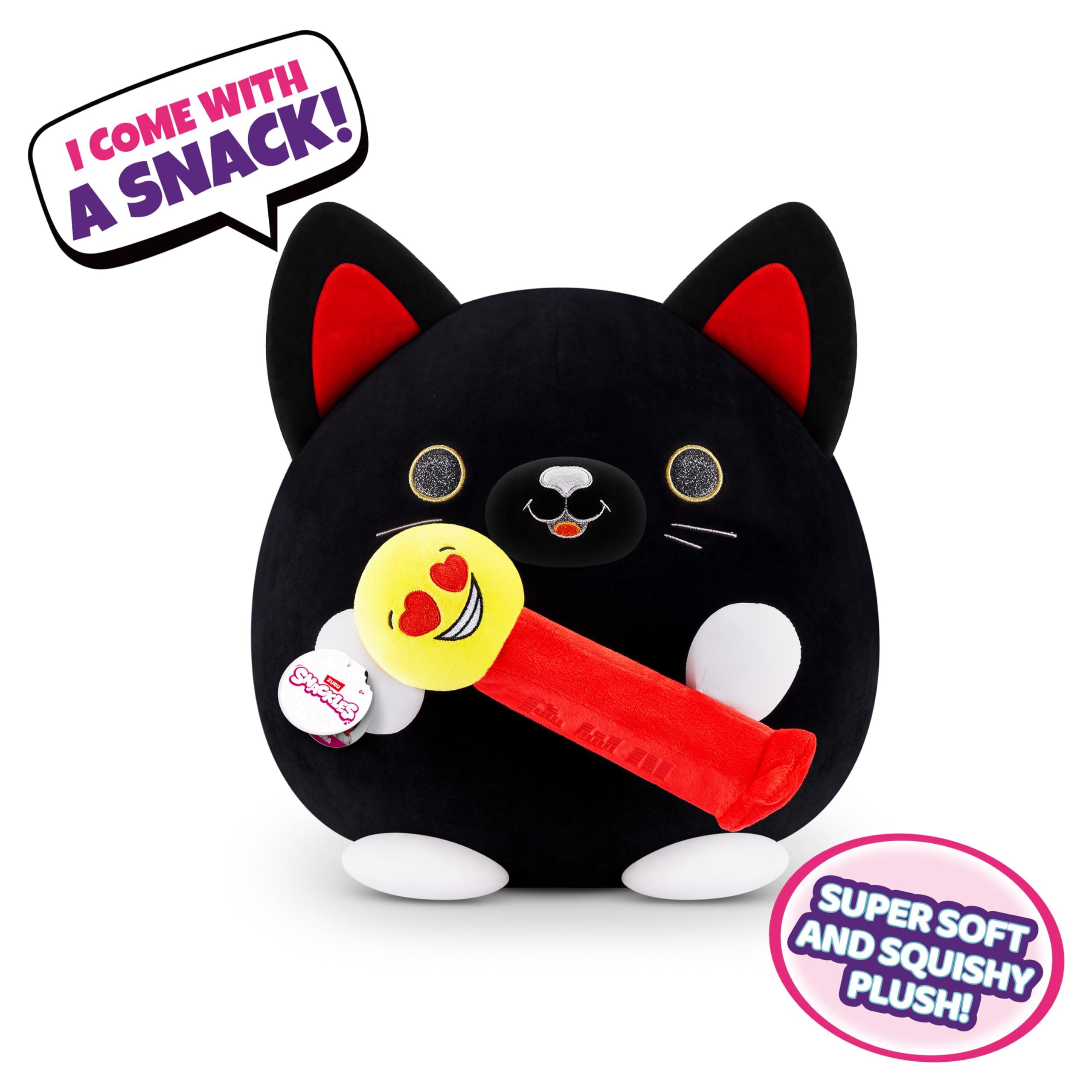 ZURU Snackles ZURU Snackles (Pez Black Cat Super Sized 14 inch Plush by ZURU, Ultra Soft Plush, Collectible Plush with Real Licensed Brands, Stuffed Animal