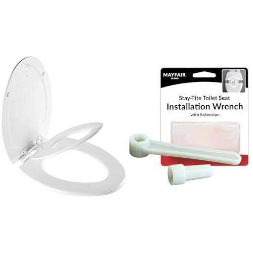 Next Step Next Step Potty Training Seat for Boys and Girls, Elongated, White with Convenient StayTite Installation Kit