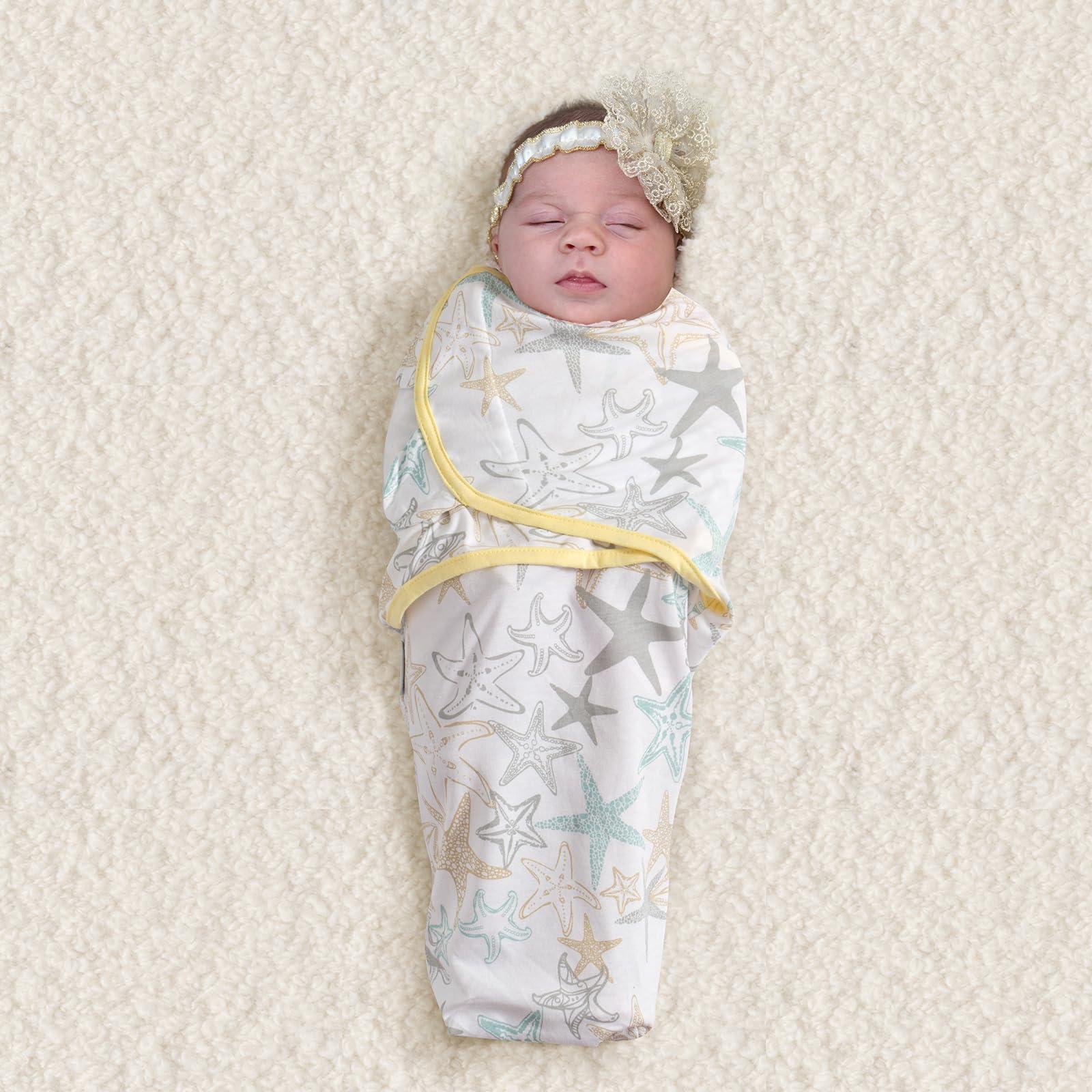 LITTLE TOTS BABY Baby Swaddle Blanket, 2 Pack Newborn Swaddles 0-3-Months, Small-Medium Easy Change Infant Wrap, Infant Swaddling Sack, Adjustable Swaddle Blanket