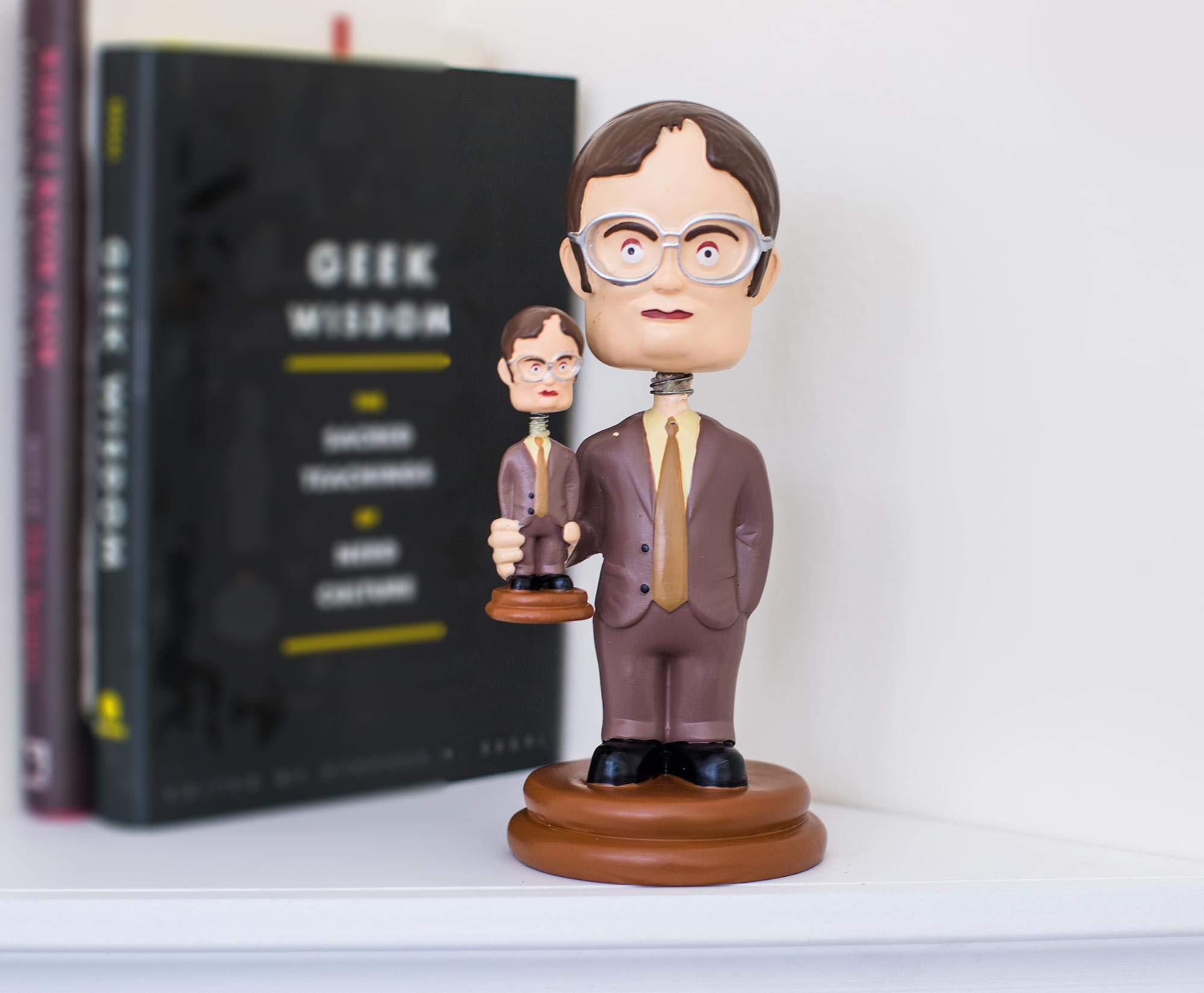 Surreal Entertainment Surreal Entertainment The Office Double Dwight Resin Bobblehead | Collectible Action Figure Statue, Desk Toy Accessories | Novelty Gifts for Home Office Decor | 5 Inches Tall
