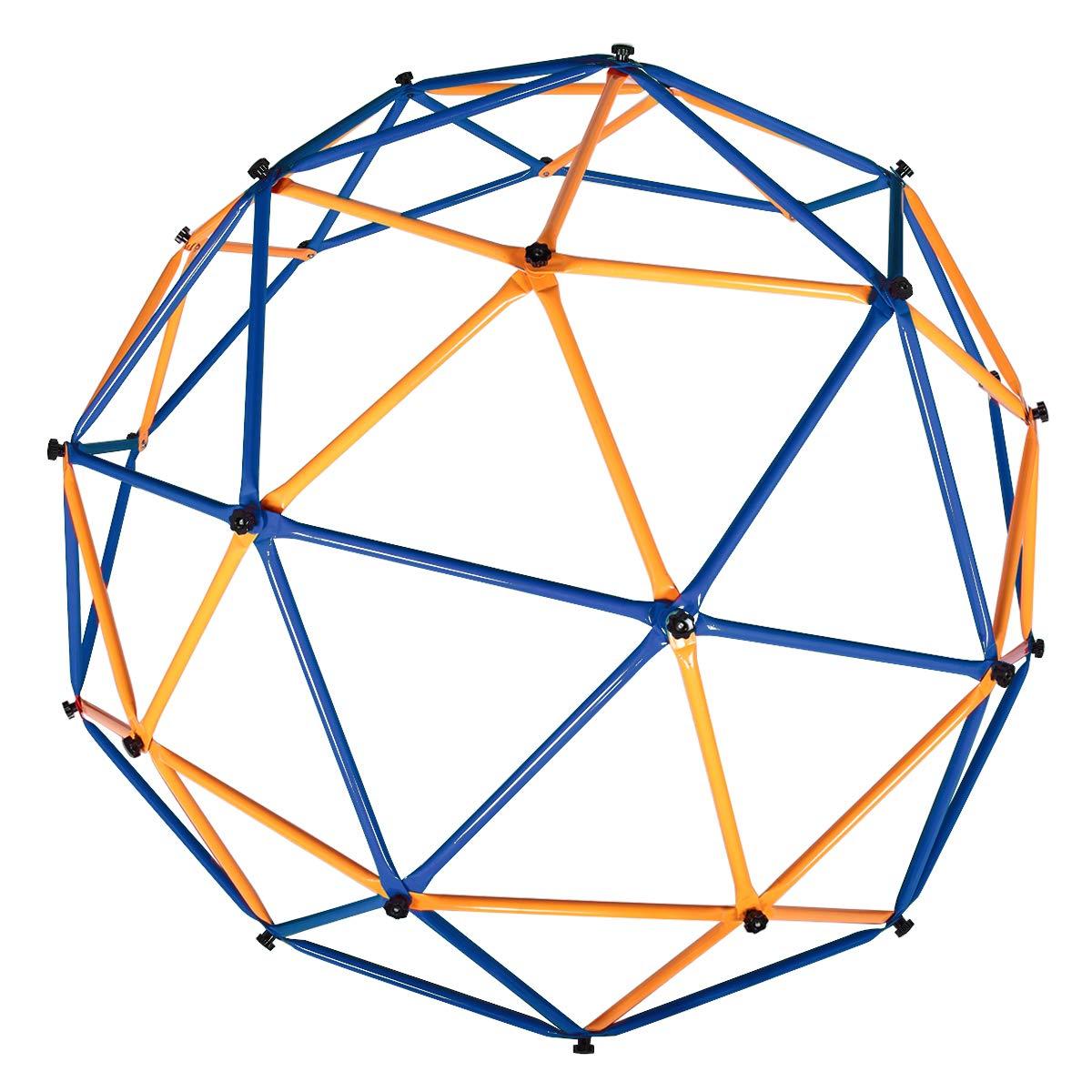NicBex NicBex 10 FT Climbing Dome,Geometric Dome Climber with Rust & UV Resistant Steel for Kids,Outdoor Jungle Gym Supporting 900 LBS,Backyard Play Equipment, Easy Assembly, Gift for Kids, Blue+Yellow
