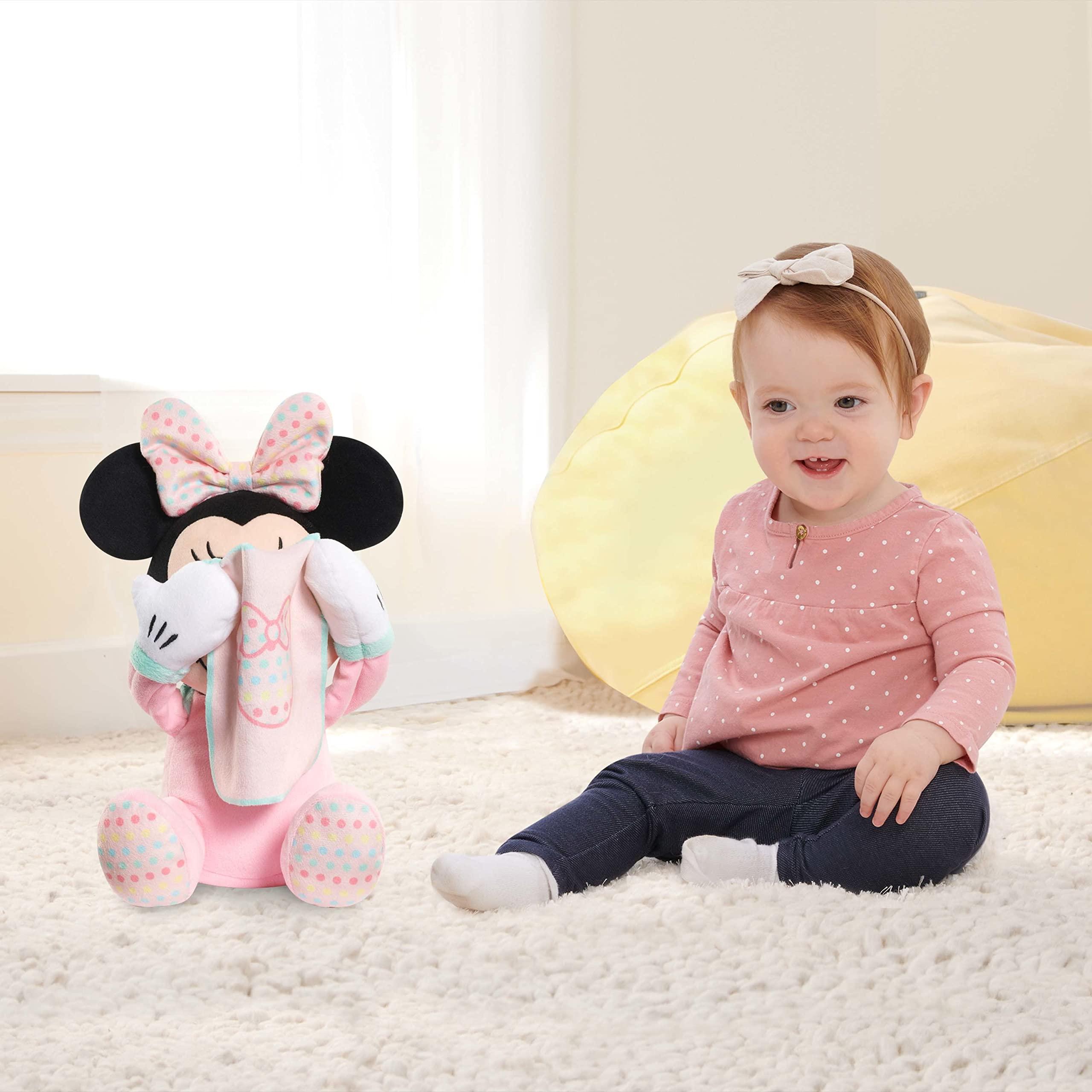 Disney Disney Baby 11-inch Hide-and-Seek Minnie Mouse Interactive Plush, Music, Phrases, And Motion, Kids Toys for Ages 09 Month by Just Play