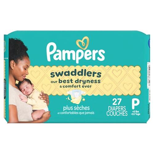 Pampers Pampers Baby Diapers - Swaddlers - Size P1, 27 Count, Ultra Absorbent Disposable Preemie Diaper