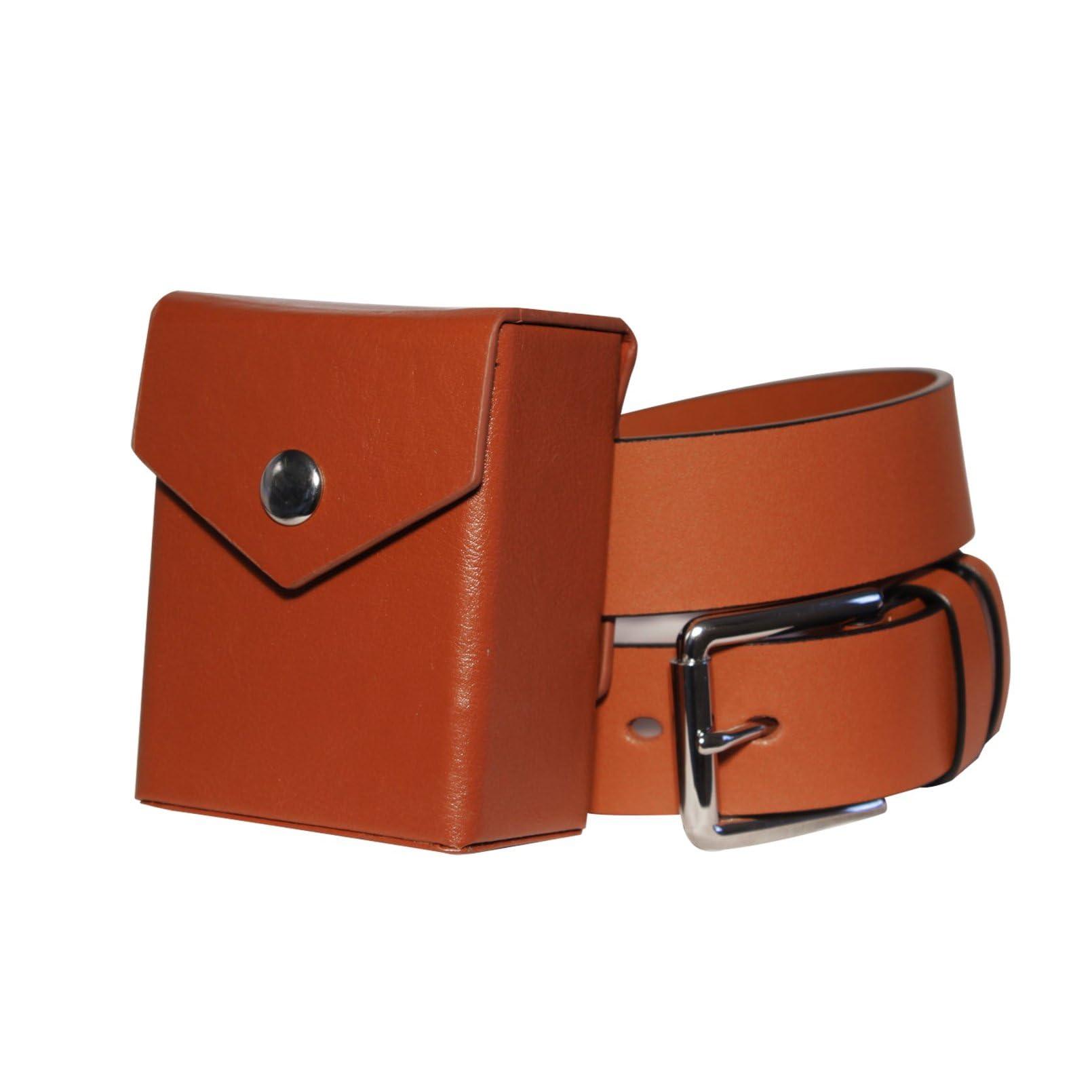 LDB Duel Yusei\'s Deck Box & Belt Replica, 80 Size, Hard Shell, Faux Leather, Belt Loop, Compatible with Yu-Gi-Oh!, Magic: The Gathering, Poke TCG and others (Yusei Brown - 80 Sleeve Size Deck Box, Large)