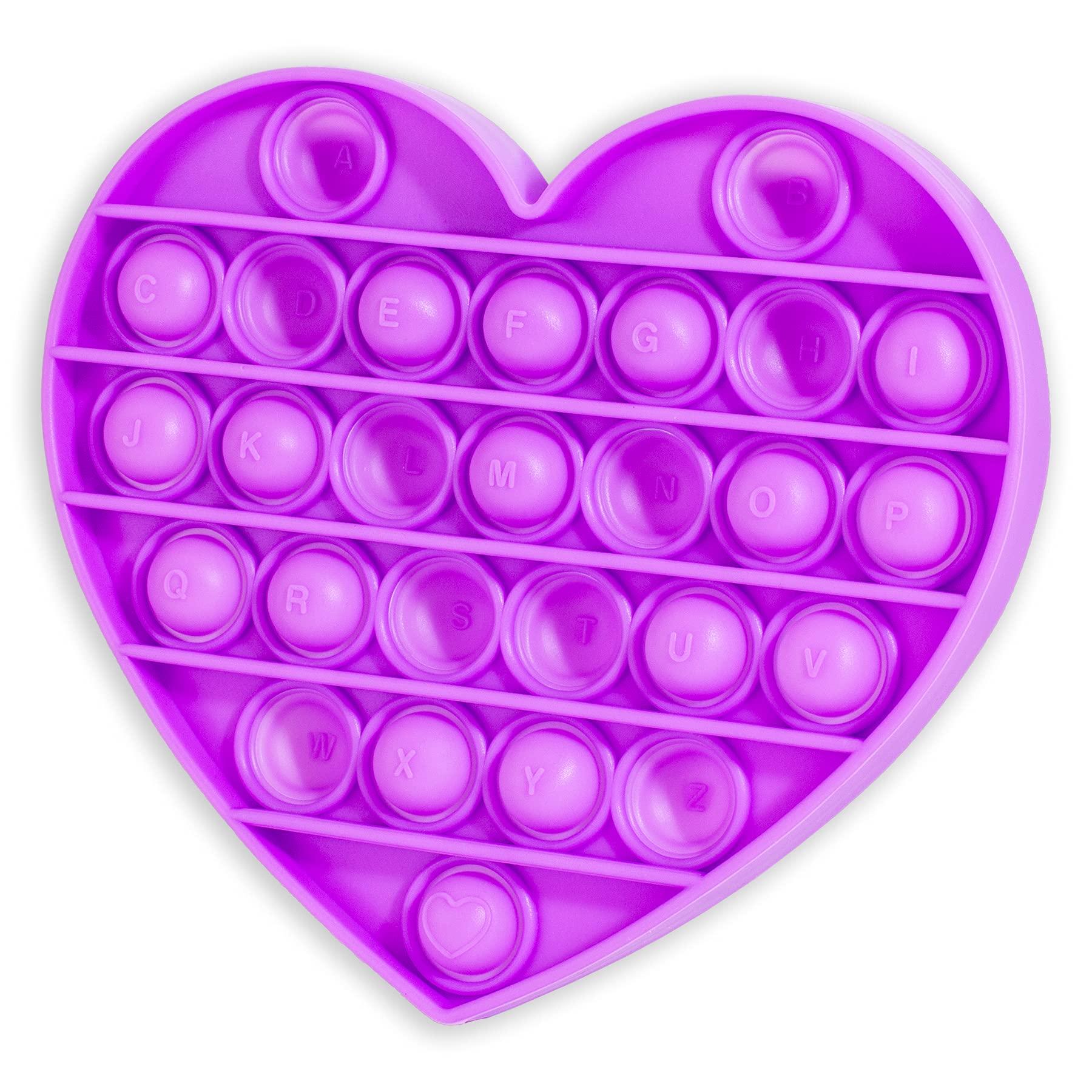 Stages Sensory Builder: Push Pop Bubble Fidget Sensory Toy for Anxiety, Autism, ADD and ADHU, popit Special Needs Stress Reliever: Popit Set of 4 (Round, Square, Octagon and Heart)