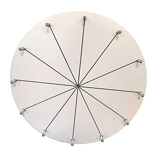 WoodWell WoodWell 16 Inch Tabletop Spinning Prize Wheel w/ Wood Stand | Dry Erase | 10 Customizable Slots | Casino Games | Family Night | Classrooms | with Markers and Eraser