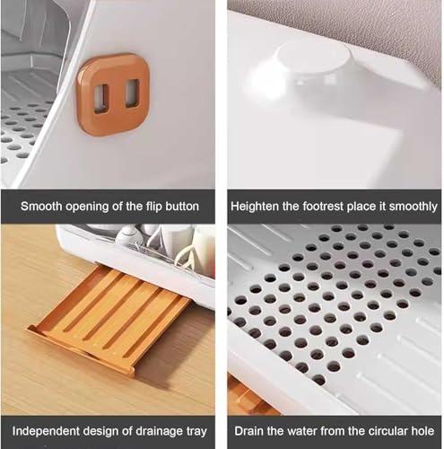 GLDWEY GLDWEY Desktop Cup Storage Rack Multi Functional,Baby Bottle Drying Rack, Portable Bottle Drying Rack, Space Saving Drying Rack for Baby Bottles, Baby Drying Rack with Cover