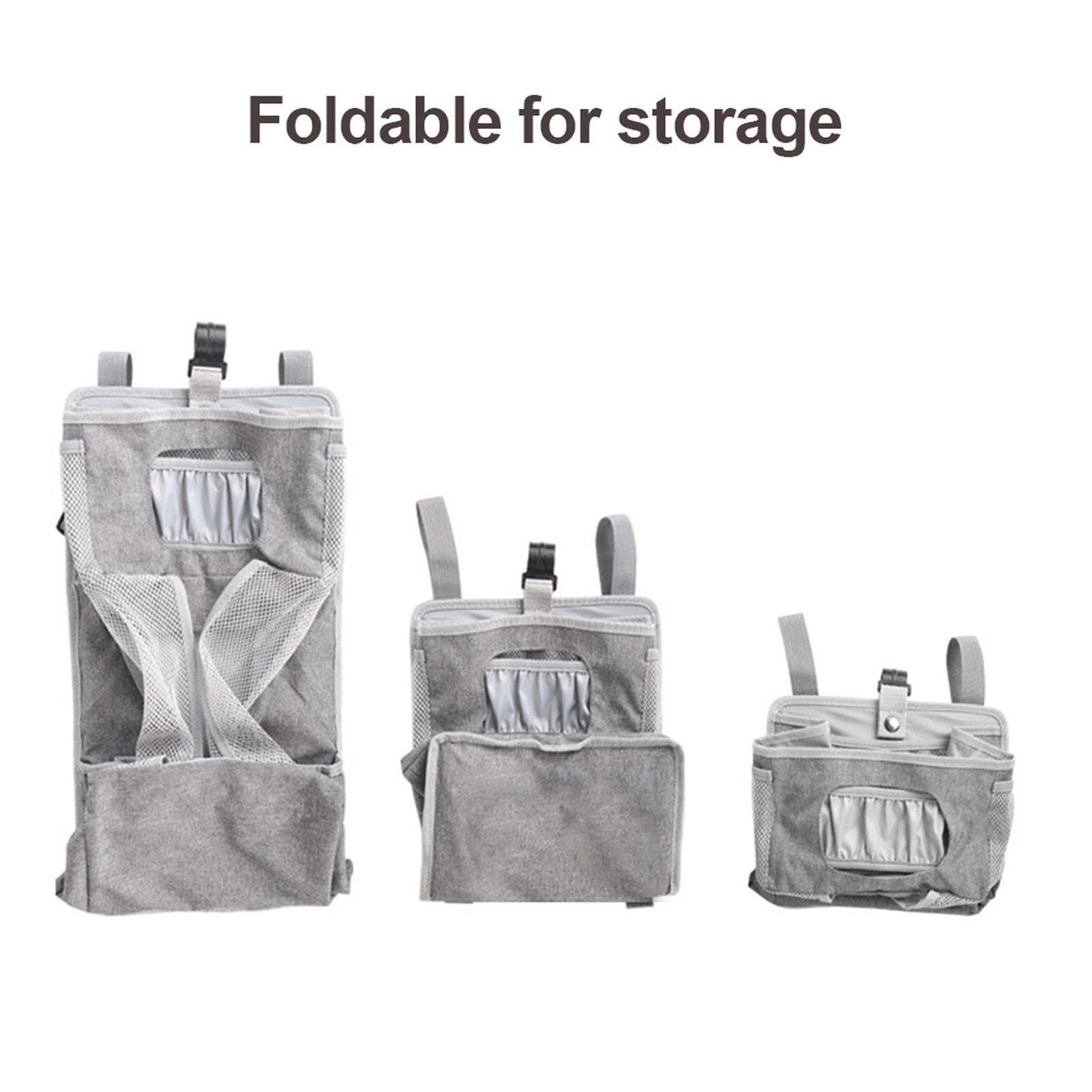 Sinolmaibe Hanging Diaper Caddy Organizer, Diaper Organizer For Crib, Diaper Holder Organizer, Diaper And Wipes Organizer, Diaper Stacker For Changing Table Nursery Organization Storage Holder For Baby