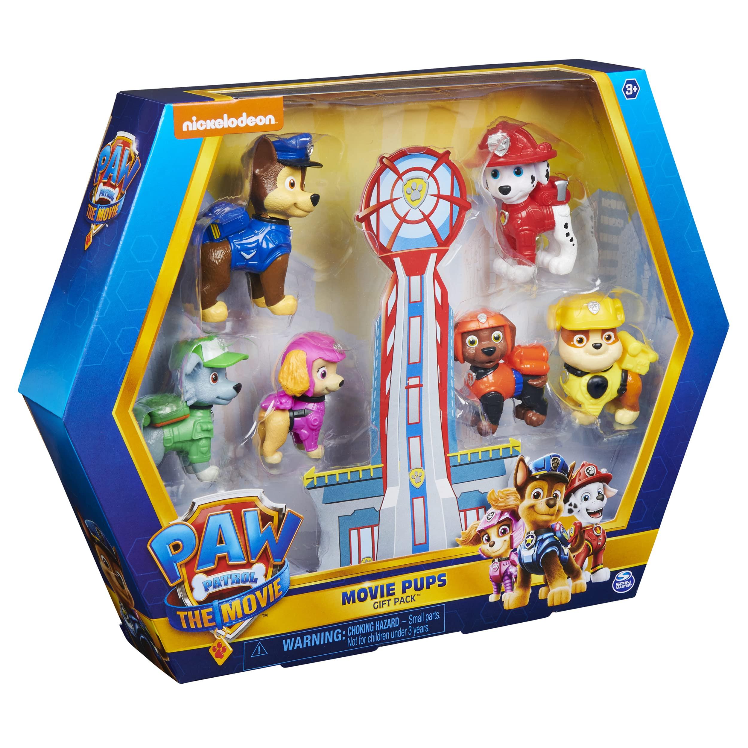 Paw Patrol Paw Patrol, Movie Pups Gift Pack with 6 Collectible Toy Figures, Kids Toys for Ages 3 and Up