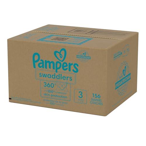 Pampers Pampers Diapers - Swaddlers 360 - Size 3, 156 Count, for up to 100% Leakproof Premium Skin Protection