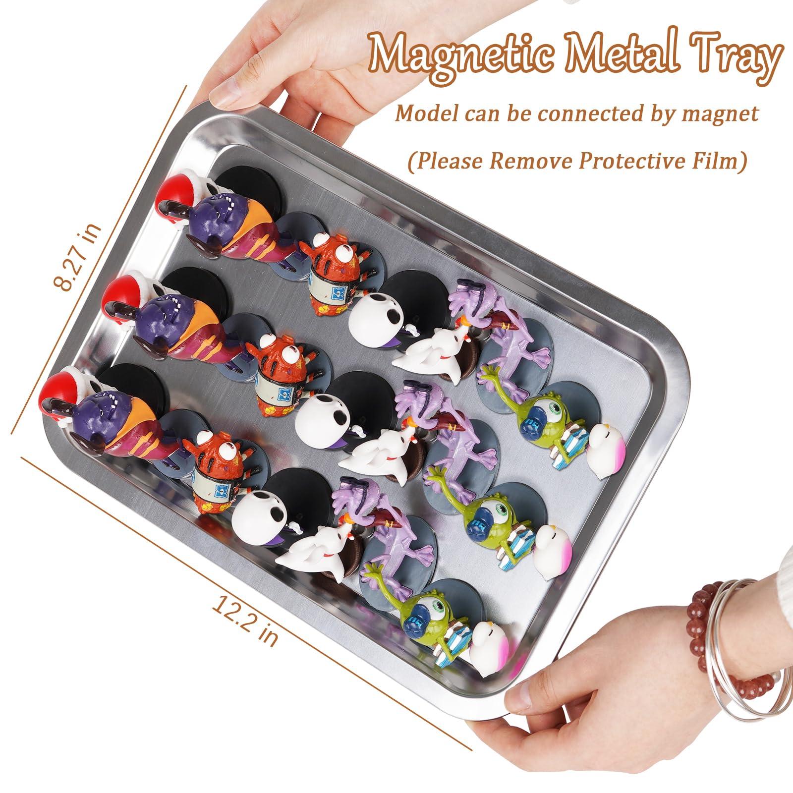 Cathyeen Cathyeen Miniature Display Case Display Cases for Collectibles Miniatures Storage Case Display Shelves Shelf for Collectibles for Mini Action Figures Valuable Collectibles or Crystal Stone (Black)