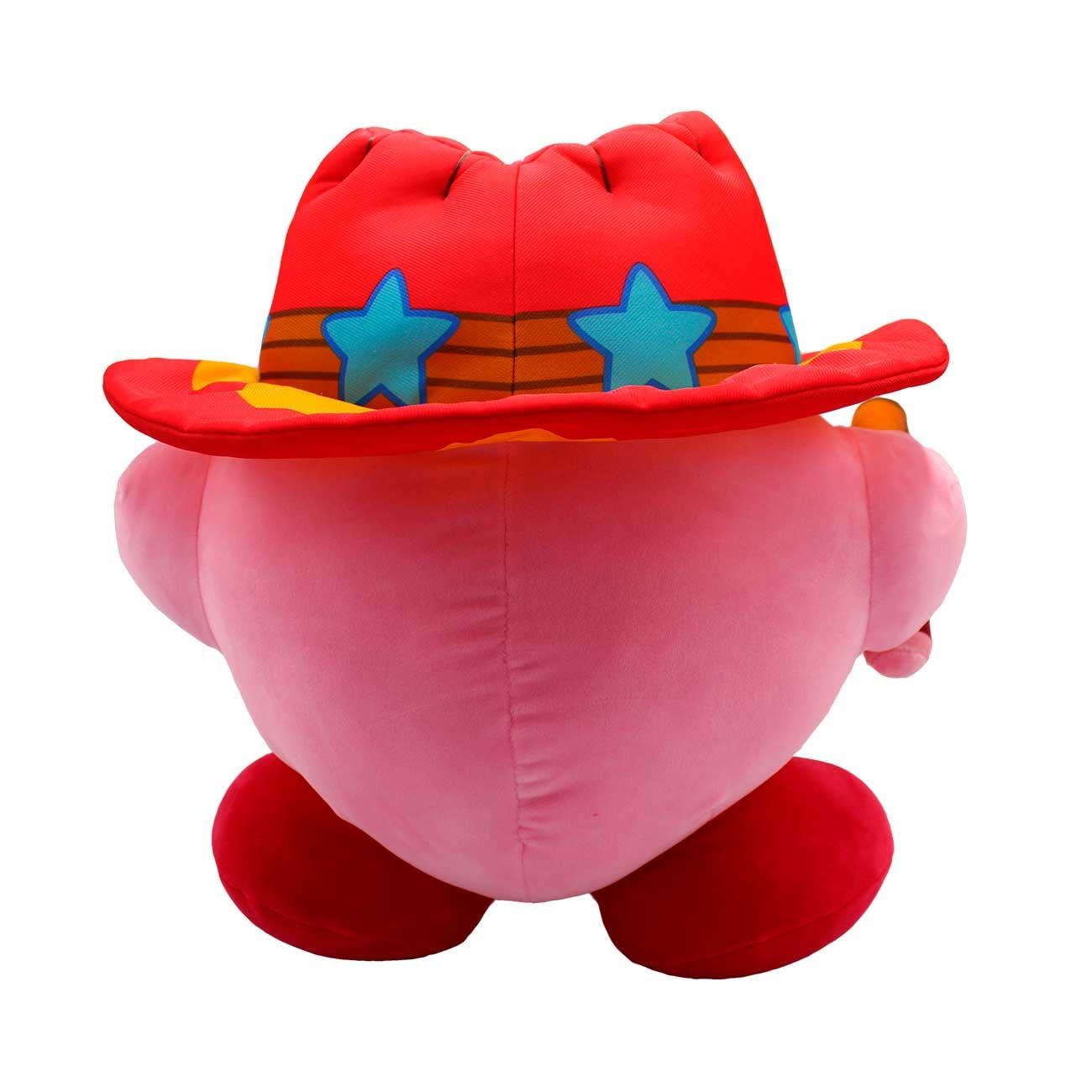Just Toys LLC Kirby Cowboy Whip 12\" Mega Plush - Cute Plushies, Big Plush & Soft Pillow Kirby Gifts for Kids & Adults! Kirby Plushes Available Include Whip Kirby, Kirby Sleep, Fighter Kirby, and Link Kirby Sword.