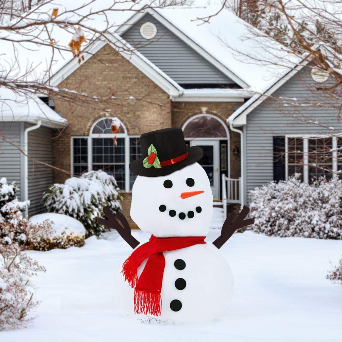 STOBOK 16 pcs Snowman Making Kit Christmas Snowman Kit Snowman Building Kit