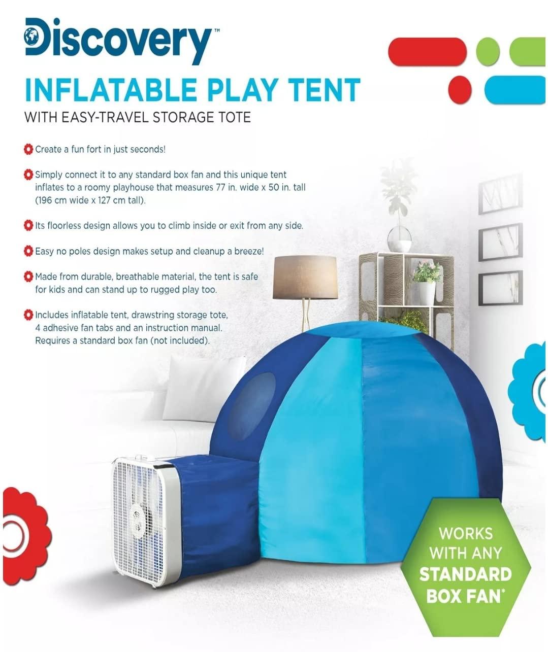 Discovery Discovery Inflatable Play Tent, Modern Castle Theme, 77" x 50"
