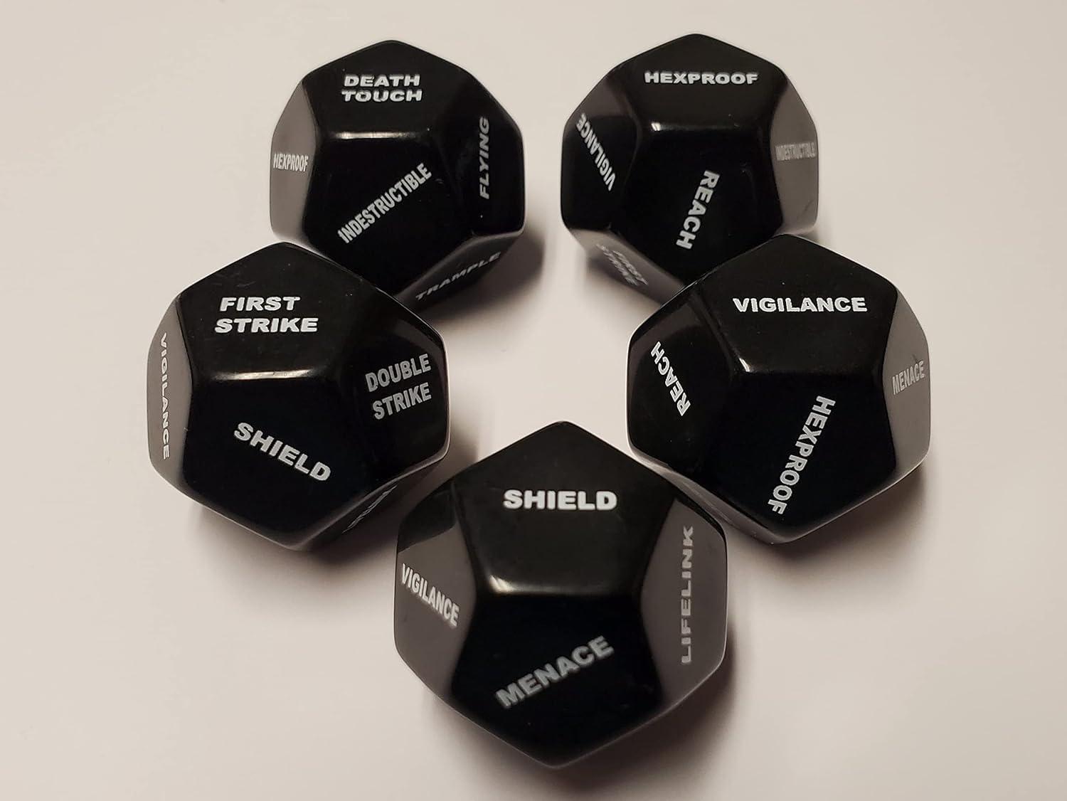 Rook Robot 10x Deluxe 12 Sided Large Keyword & Shield Counters Compatible with Magic: The Gathering MTG CCG