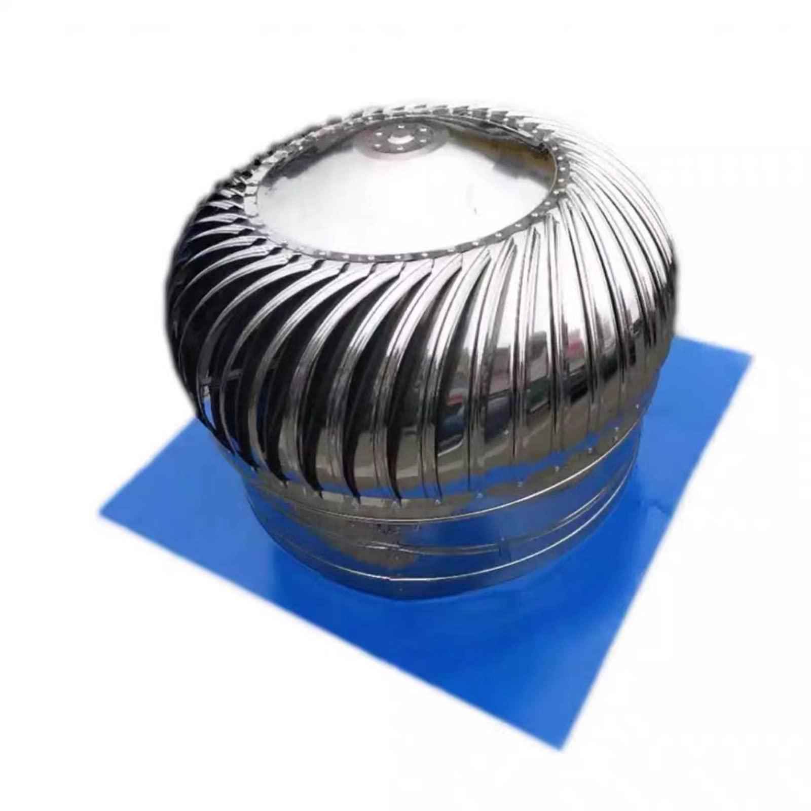 JUCCJUXIN JUCCJUXIN Stainless Steel Rotating Chimney Cowl Cap, Rotating Cap, Chimney Spinner Pot Cap Anti-DowndraughtRotary Chimney Cowl Cap, for Flue Pipe Cover Cap Vent Top (Size : 250mm/9.84in)