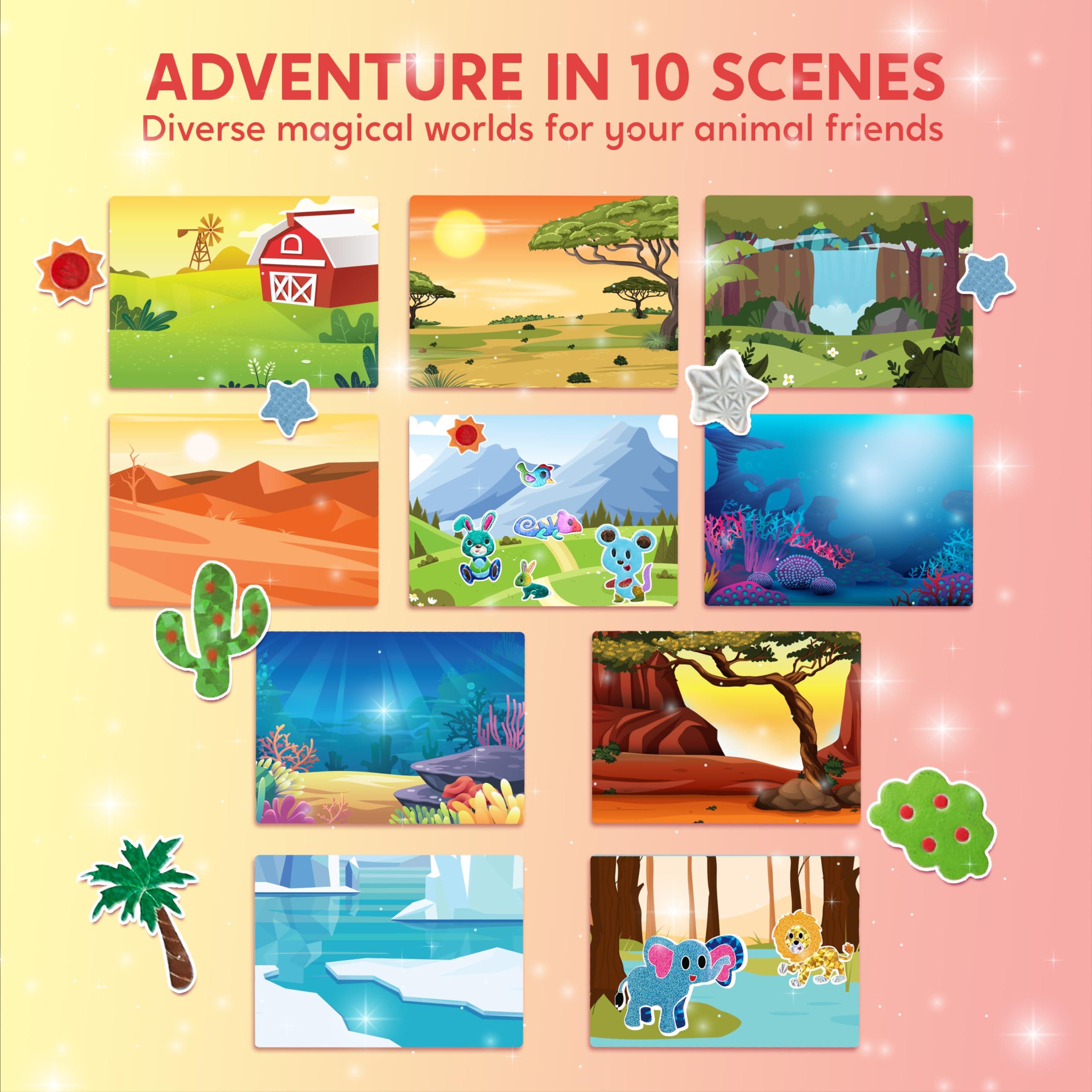 Klever Kits Klever Kits Foil Art Kit for Kids - Arts & Crafts Supplies, Mess Free Coloring, Animal Foil Foam Stickers, Creative Travel Toys, Birthday Gifts for Boys & Girls Ages 4 and Up