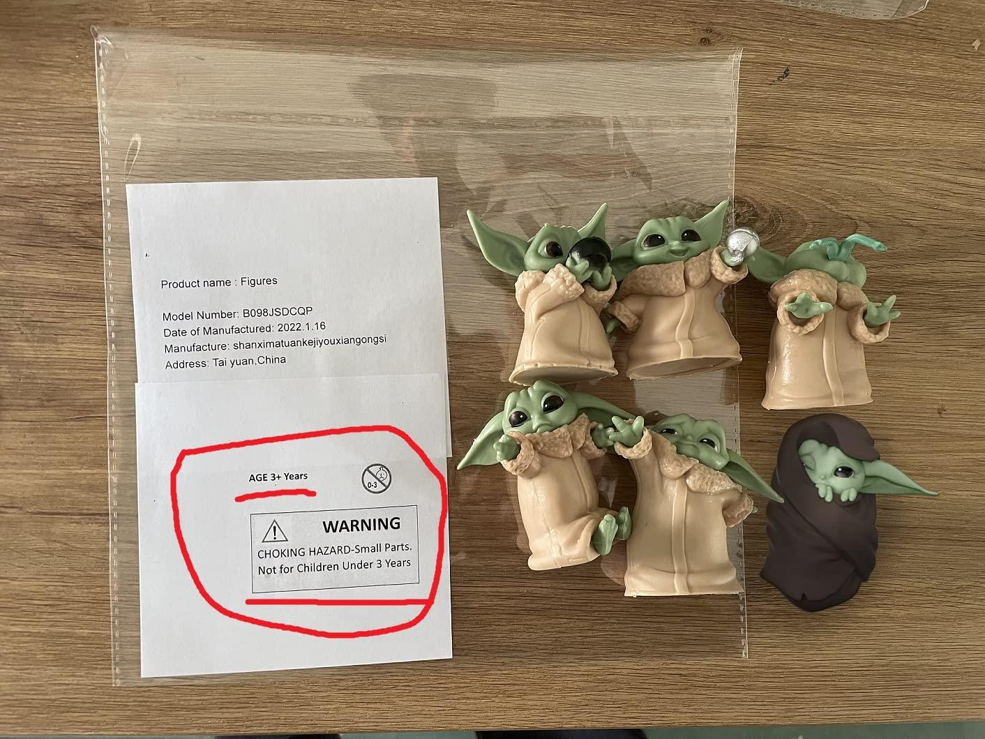 TOBE Outerwear 6Pcs Baby yoda cake toppers Toys set baby yoda party supplies for the baby yoda birthday decorations