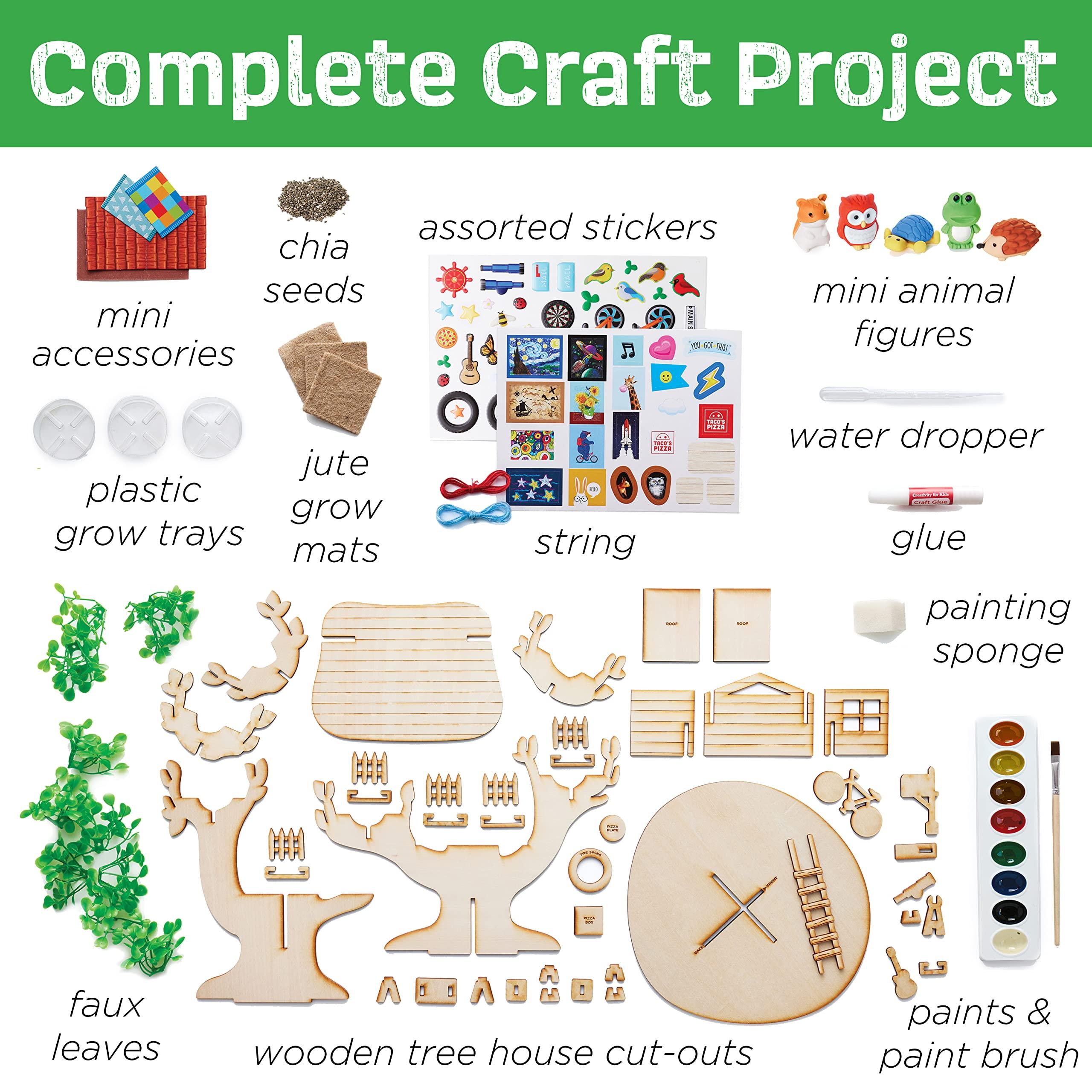 Creativity for Kids Creativity for Kids Build and Grow Tree House Craft Kit - Treehouse Playset Toy for Boys and Girls, Classic Toys for Kids