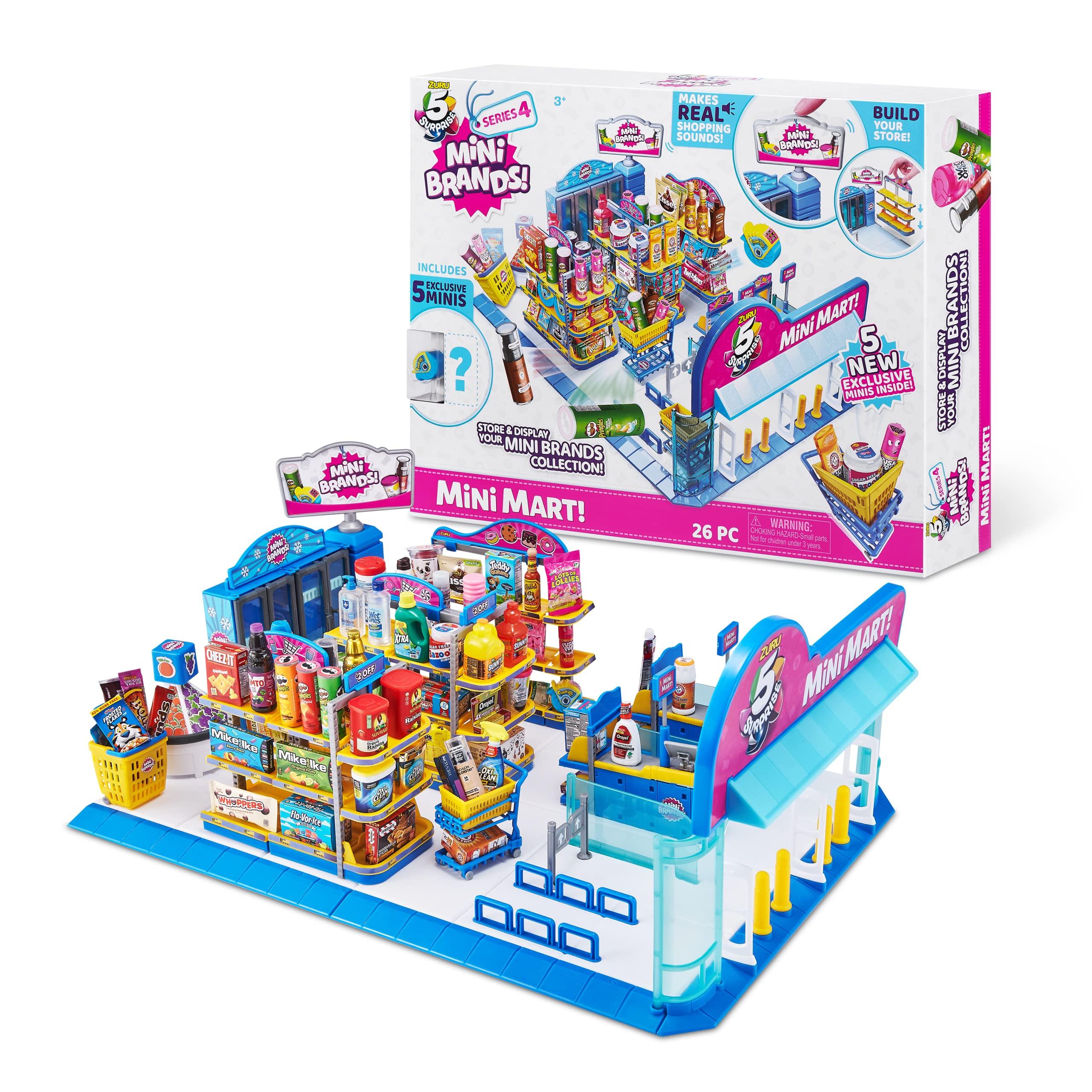 5 Surprise 5 Surprise Mini Brands - Mini Mart Playset by ZURU (Series 4) Exclusive and Mystery Collectibles