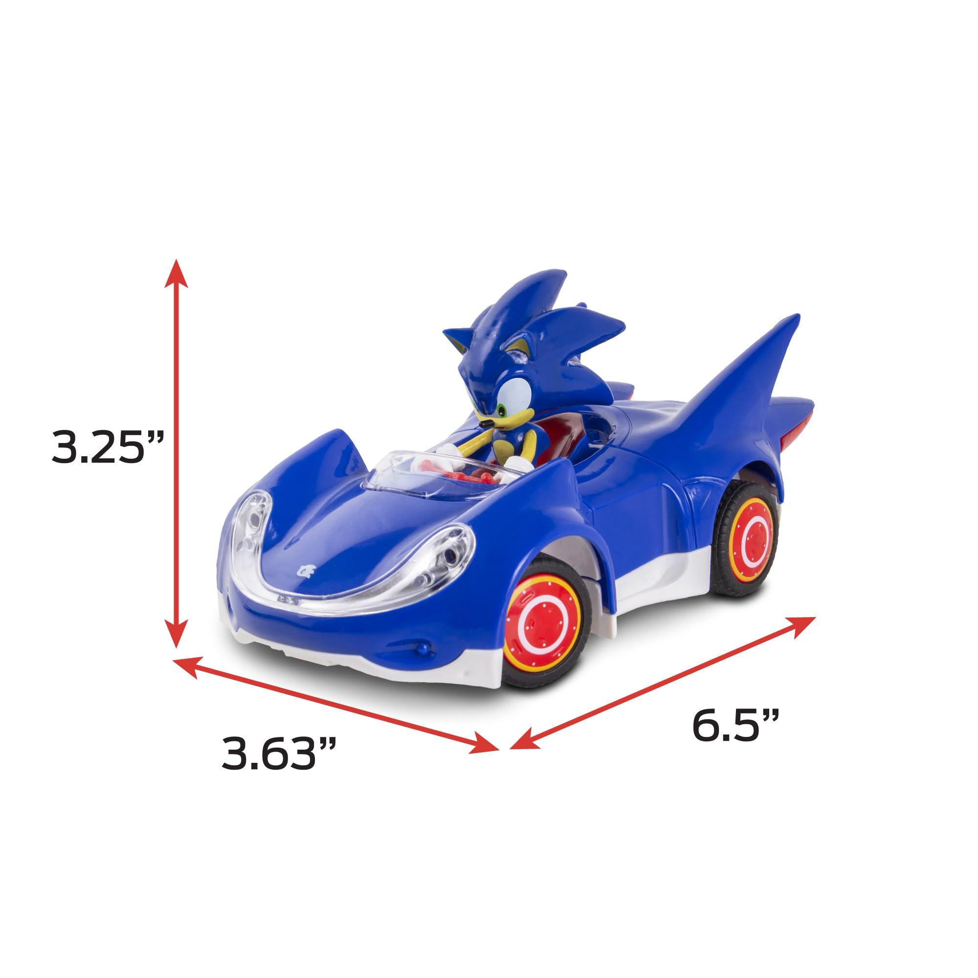 NKOK NKOK 1/28 Scale 2.4GHz RC Sonic 2PK RC Sonic & Silver; Officially Licensed; Full Function Radio Control; Detailed 6.5 Vehicle and Character; Grippy Tires; Adjustable Front Wheels