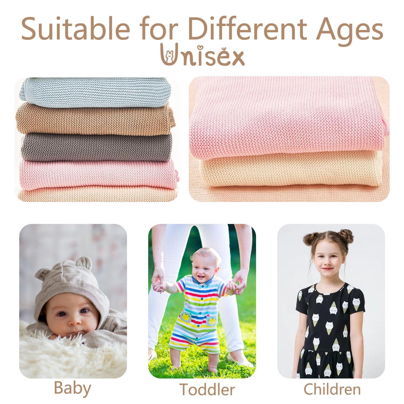 Gypsophila Personalized Baby Blanket, Custom Knit Baby Blanket with Embroidery Name, Customized Soft Knitted Baby Newborn Blanket Embroidery Patterns, Personalized Newborn Baby Gifts for Boy/Girl