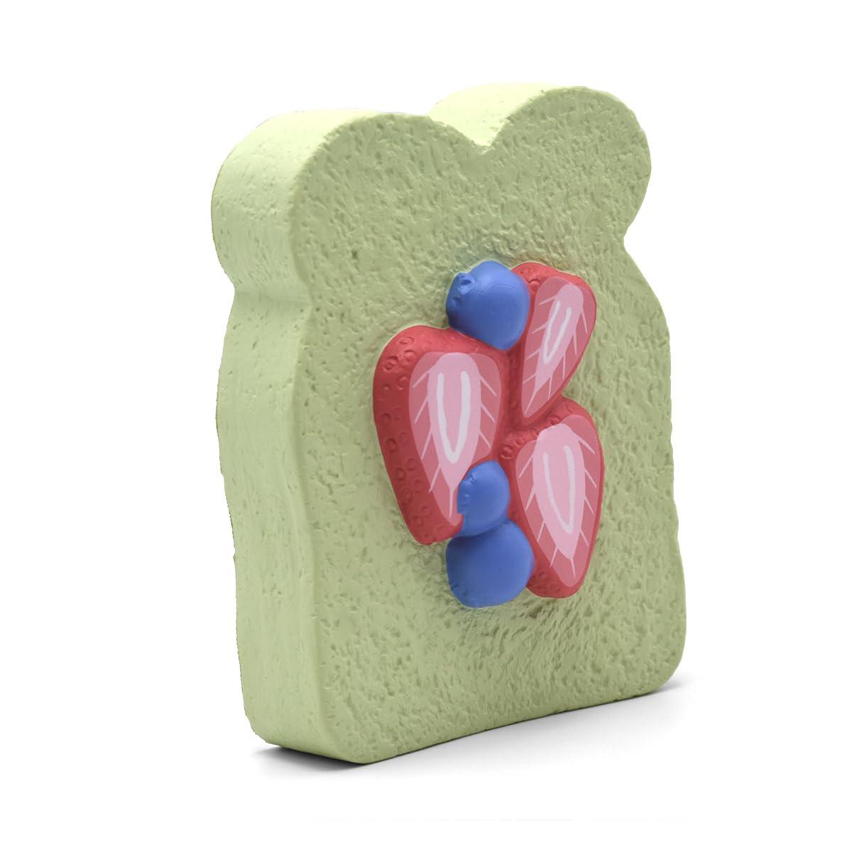 Kiibru Kiibru Sliced Toast Squishy Jumbo Bread Scented Stressrelief Fidget Squishies Toy Collection (Green)