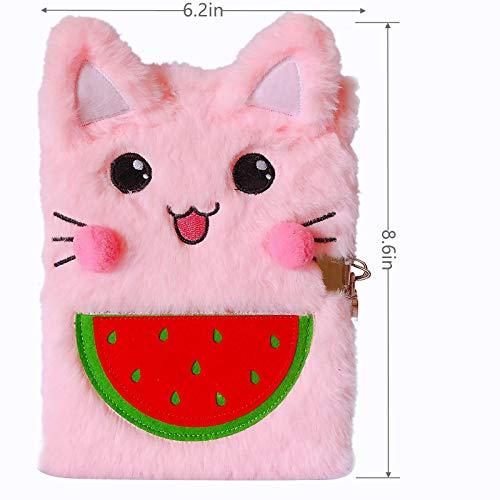 Luolizon Luolizon Cat Diary for Girls with Lock and 2 Keys,Kids Journal Notebook Gift Set with Multicolored Pen, 80 Sweet Heart Lined Sheets