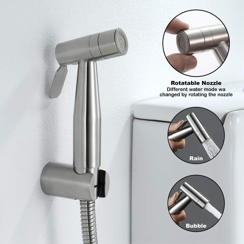 ICOBES Two Function Handheld Bidet Spray Shower Set ABS Toilet Sprayer Kit Bidet Faucet Shower Spray for Bathroom