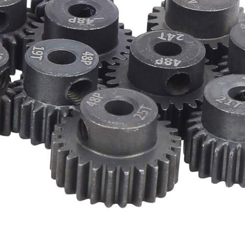 B Baosity B Baosity 10x Pinion Motor Gear Set Upgrade Metal Easy to Install Hardened 16T-25T Spare Parts for 1:10 RC Car Vehicle