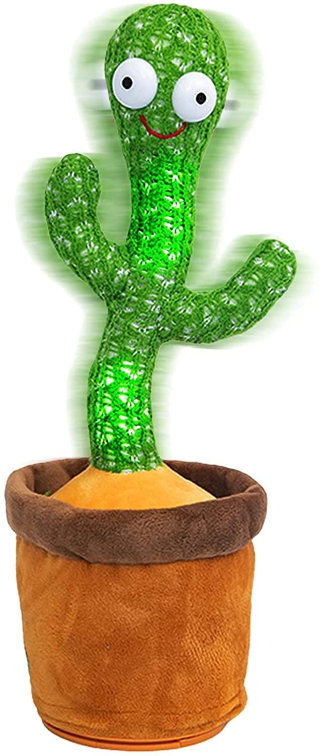 MidnightSinging 2023 Dancing Cactus Toy Bluetooth [Play Your Songs] Record Repeating What You Say, Rechargeable Singing Talking Cactus Toy Gifts for Baby Boys and Girls