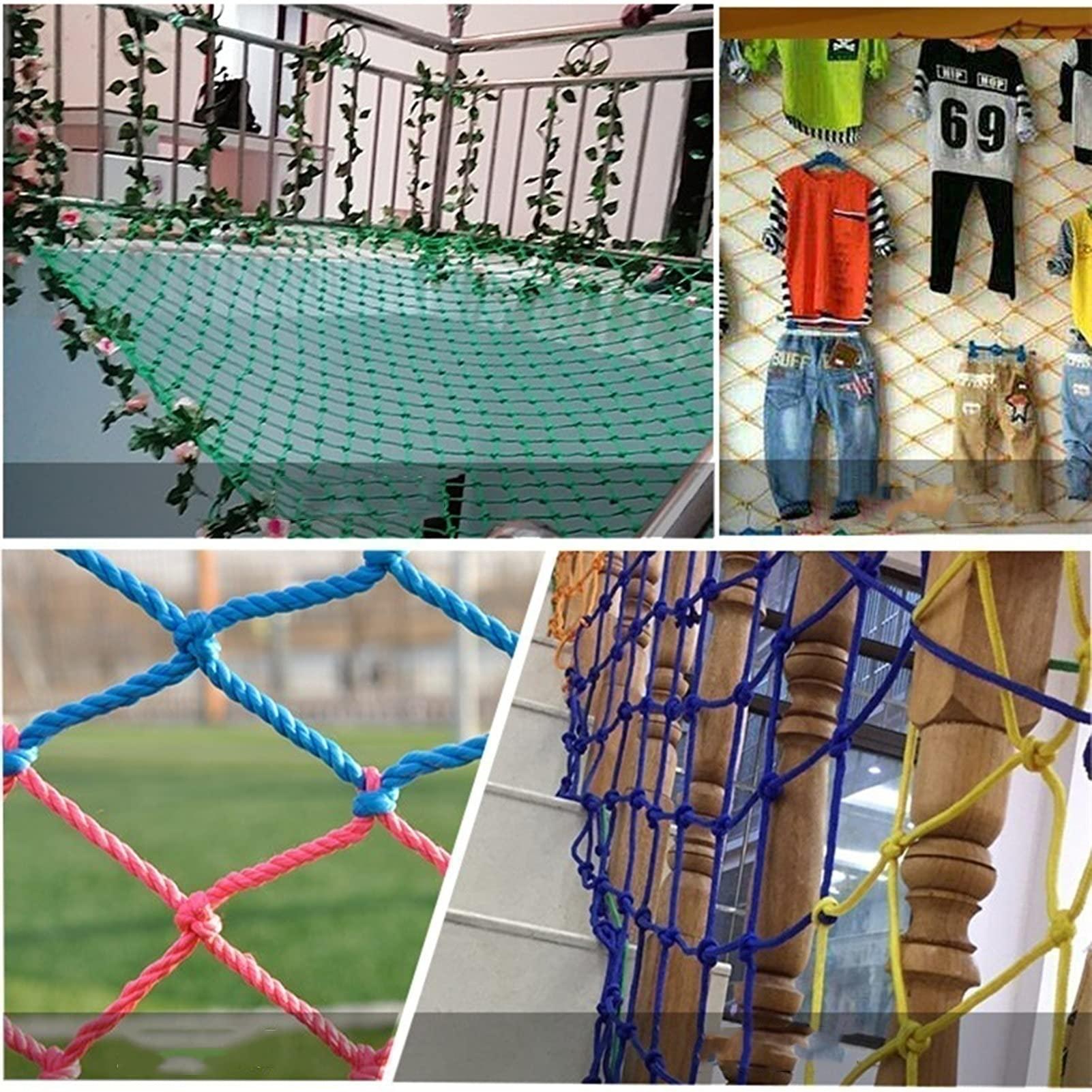 AWSAD AWSAD Nylon Rope Net Safty Net Balcony Railing Stairs Fence Against Falling Child Safety Netting Greenhouse Protection Net Color : 10mm Rope, Size : 110m(333ft)