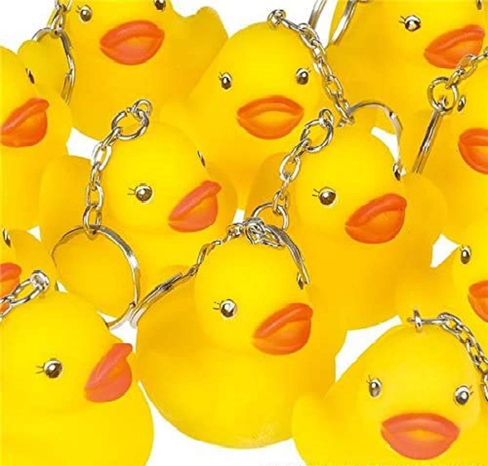 Rhode Island Novelty Rubber Duck Key Chain, Package of 12
