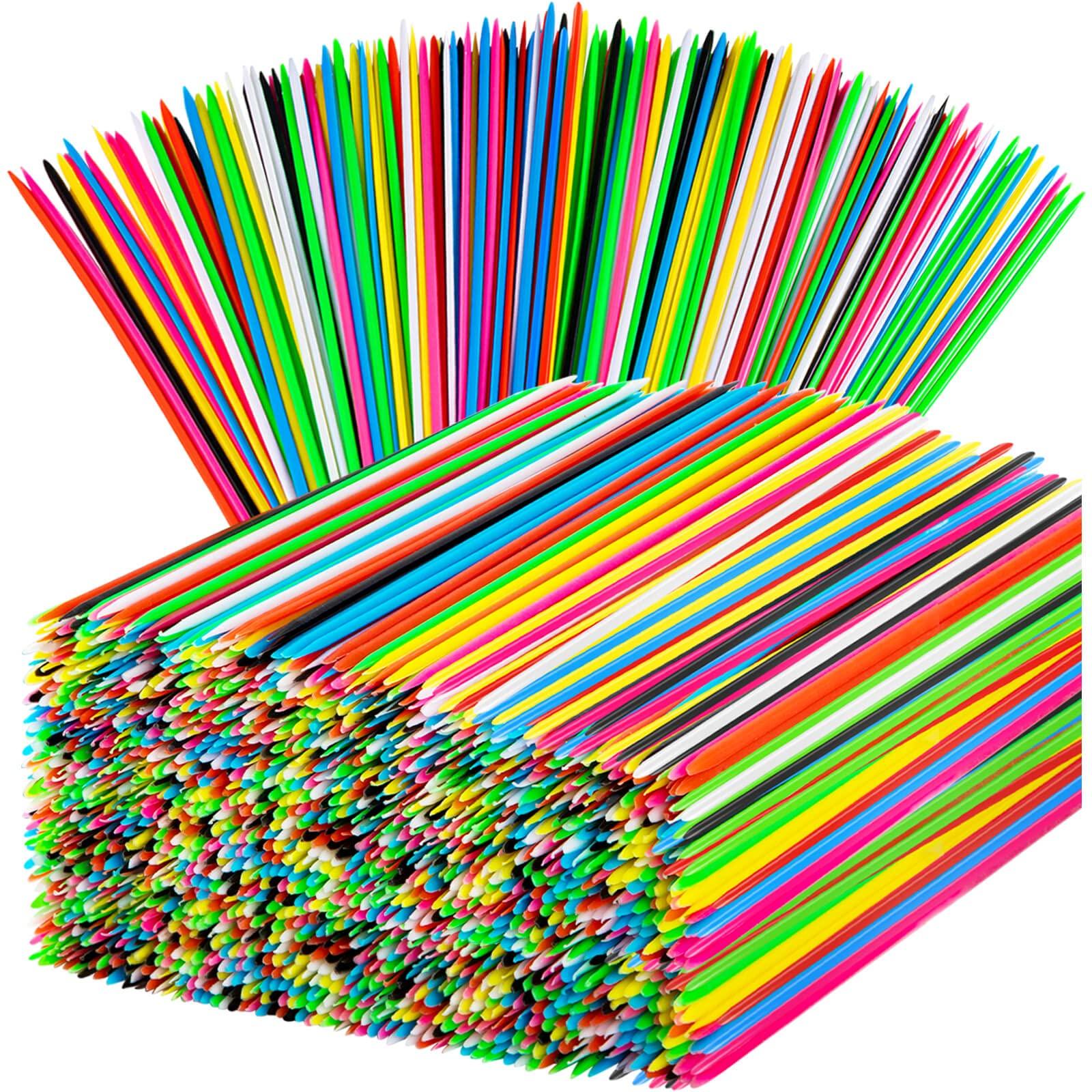 CLESDF CLESDF Pick Up Sticks for Kids, 480Pcs Original Pickup Sticks Retro Toys with 1 Black Bag for Family Fun Game Gift