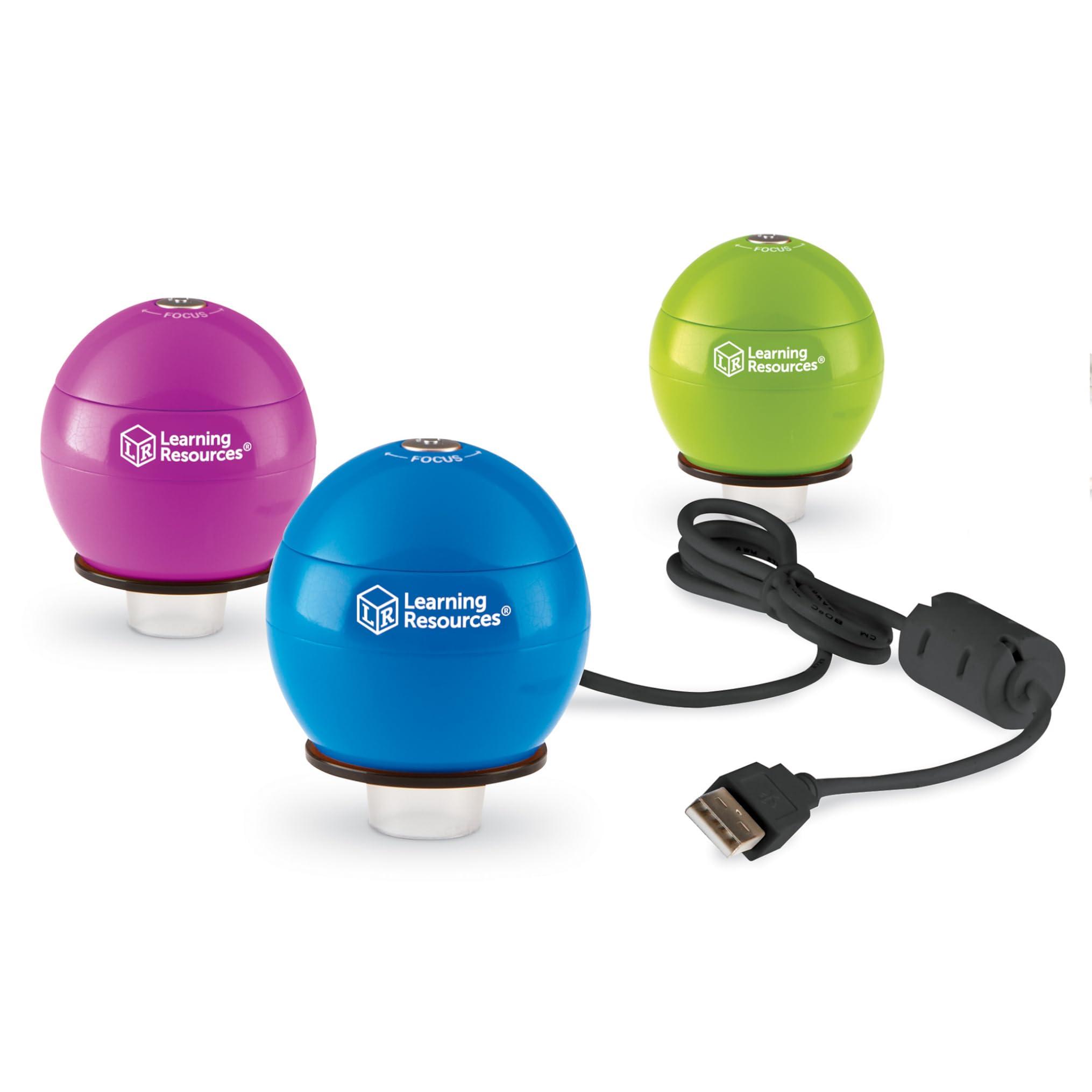 Learning Resources Learning Resources Zoomy 2.0 Handheld Digital Microscope, Computer, Projector, or Interactive whiteboard Accessories, Blue, Ages 4+