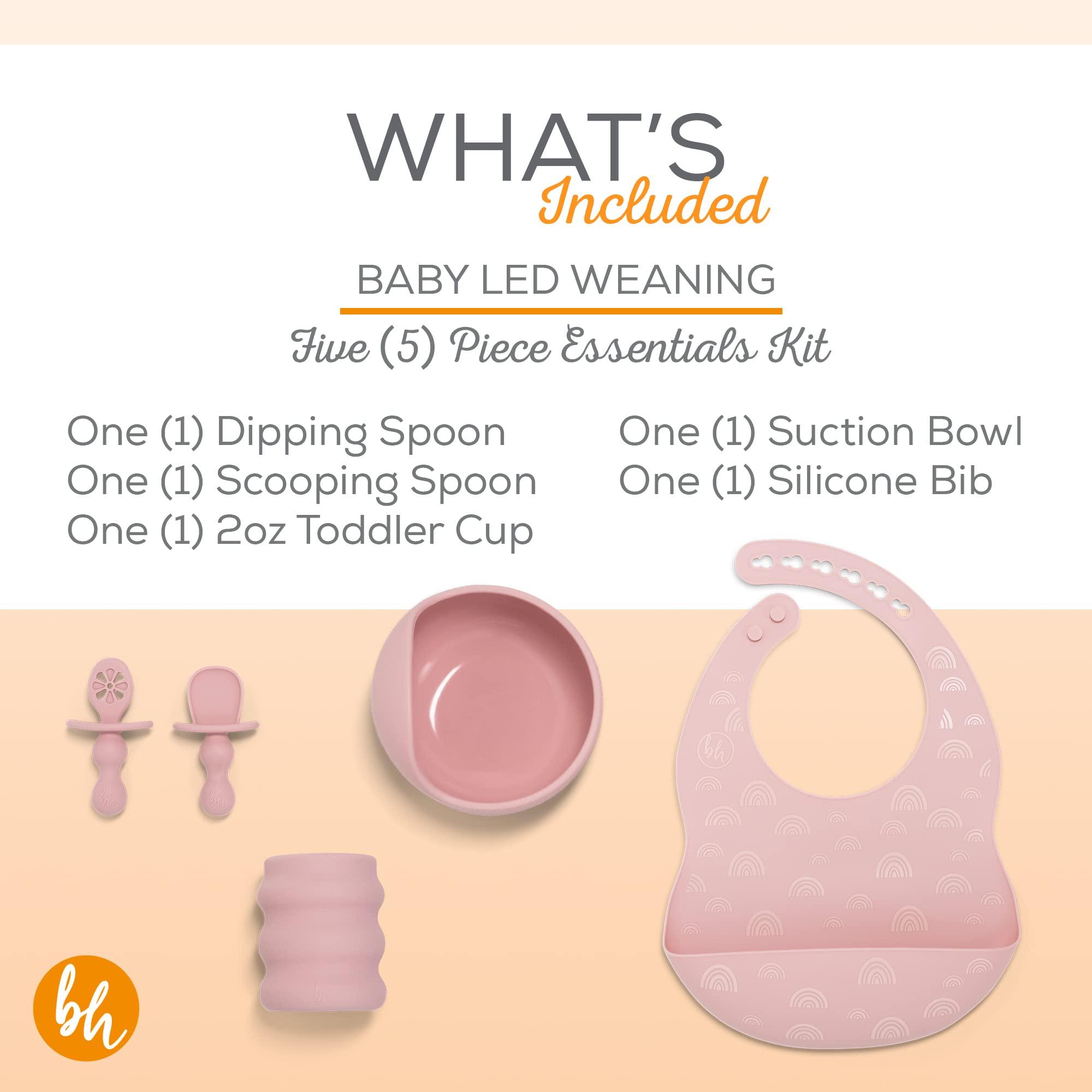 BooginHead BooginHead by Infantino Baby Led Weaning Supplies, Stage 1 and 2 Self Feeding, 5-Piece Set, Pink
