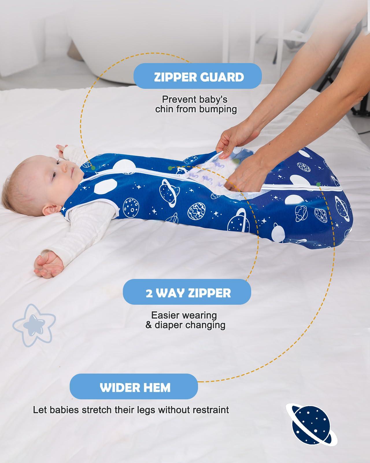 Lilian&Gema Lilian&Gema Baby Sleep Sack 12-18 Months, 3 Pack Unisex Baby Sleeping Bag 0.5 TOG, Soft Wearable Blanket with 2-Way Zipper for Baby Infant Toddler