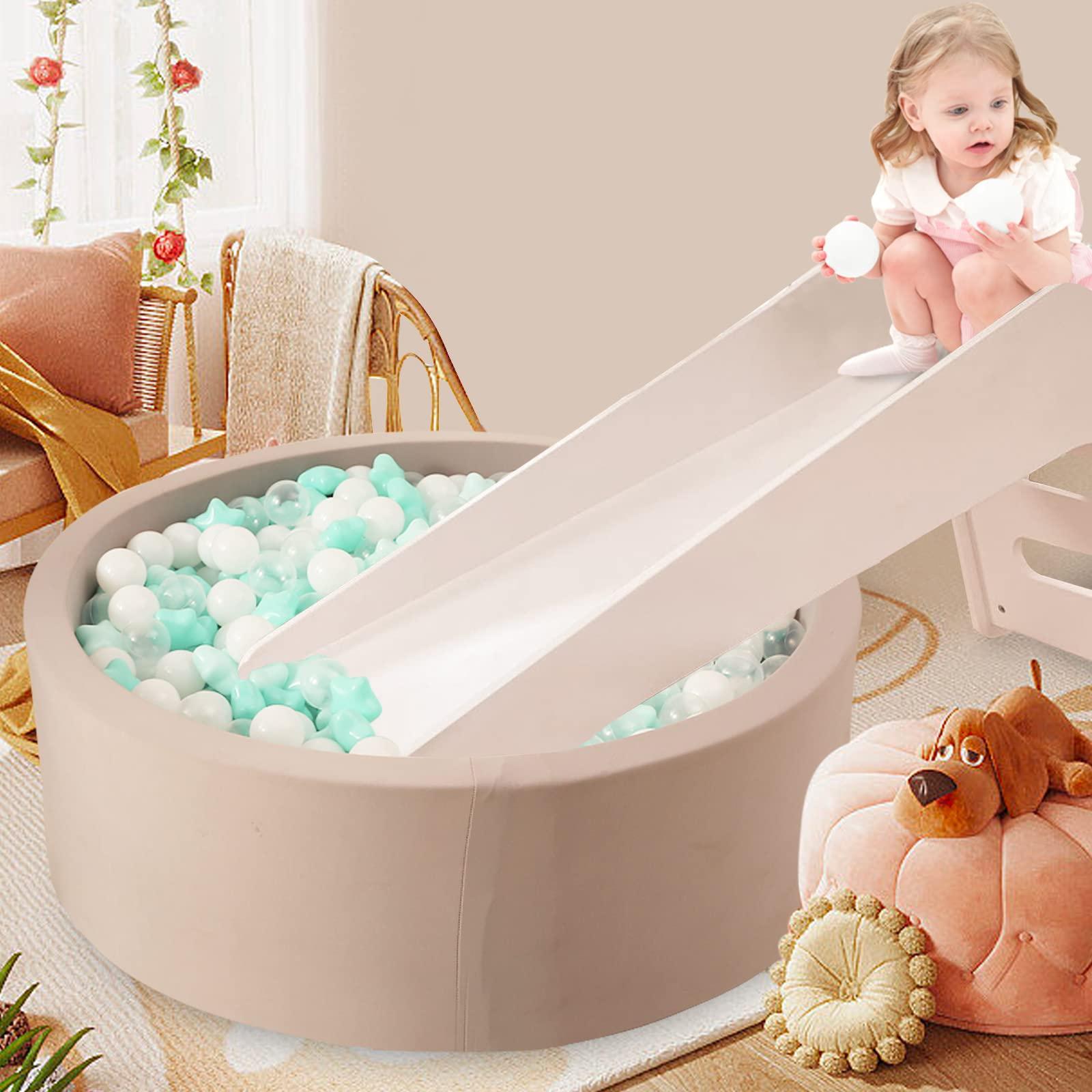 TRENDPLAY TRENDPLAY Star Ball Pit Balls for Toddlers - 100 Count Star Balls Different Shapes, Non-Toxic Plastic Balls for Safe Play, Boys Girls Festival Party Decoration, Green+Clear