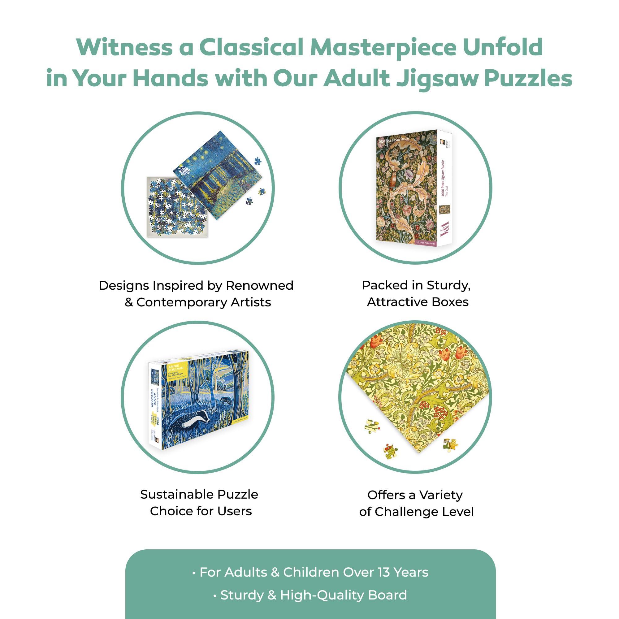 Flame Tree Gift Adult Jigsaw Puzzle Anne Stokes: Moonstone: 1000-Piece Jigsaw Puzzles