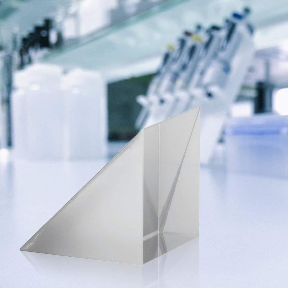 01 02 015 Experiment Prism, Triangular Prism High Refraction Educational K9 Optical Glass for Teaching Tool(15 * 15 * 15)