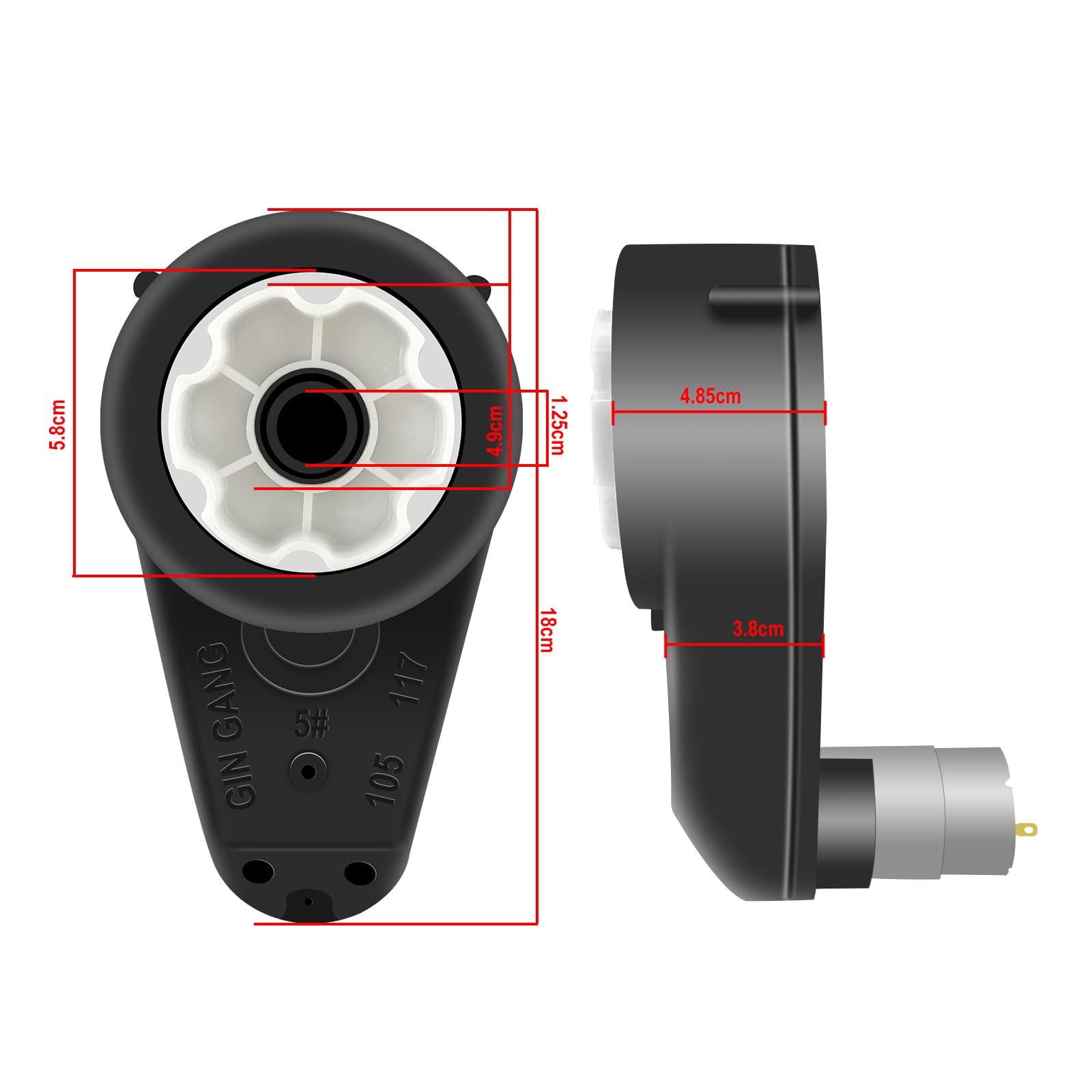 JRRXM 550 40000RPM Gearbox with 12V Motor for Power Wheels Motor Upgrade,RS550 12 Volt DC Motor High Speed Match Children\'s Ride On Car