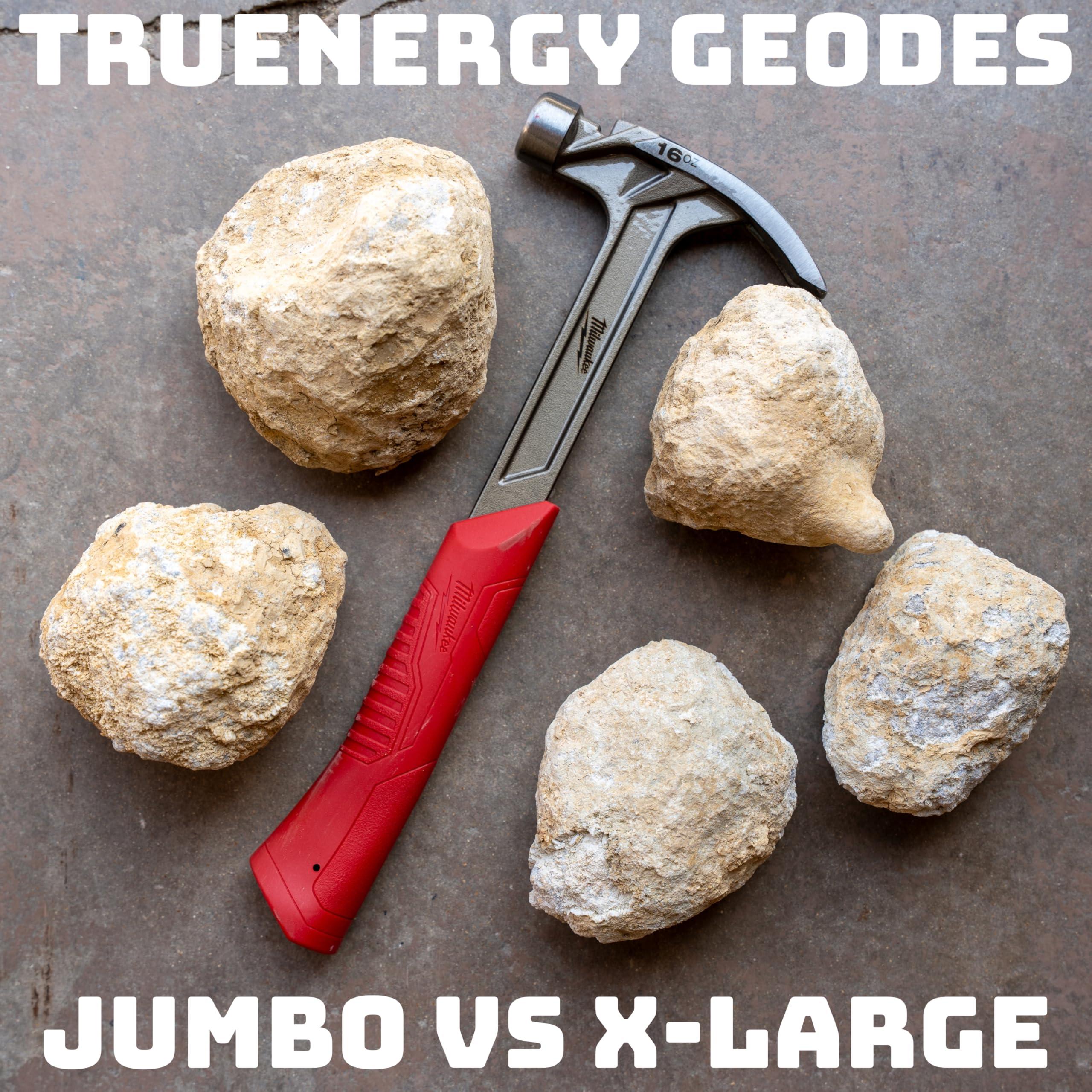 TruEnergy TRUENERGY Jumbo Break Your Own Geodes Kit  2 Premium 4.5-6.5 Geodes with Magnifying Glass & Instructions  Easy-to-Open STEM Science Kit for Kids  Educational Geology Toy for Boys & Girls Jumbo