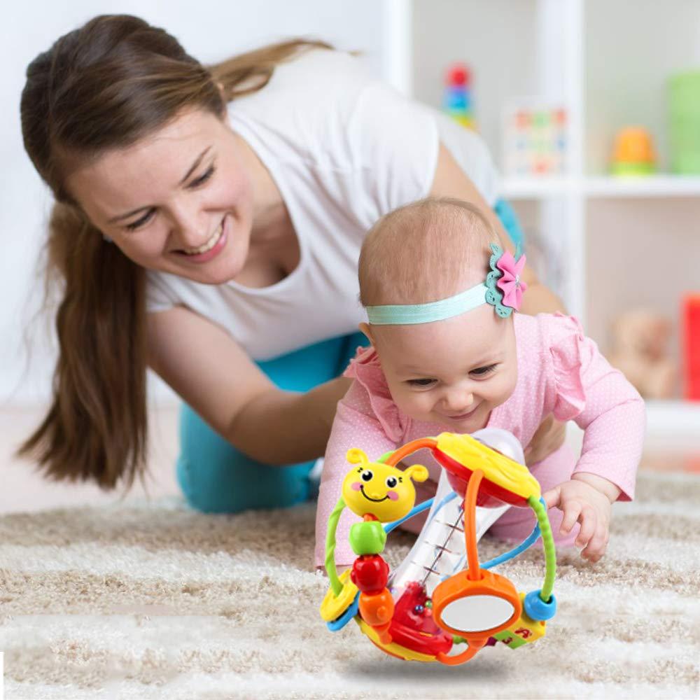 Yiosion Yiosion Baby Rattles Toys Set, Infant Grab N Shake Rattle, Sensory Activity Ball, Development Learning Music Toy, Newborn First Birthday Gifts for 0 1 2 3 4 5 6 7 8 9 10 12 Month Babies Boy Girl