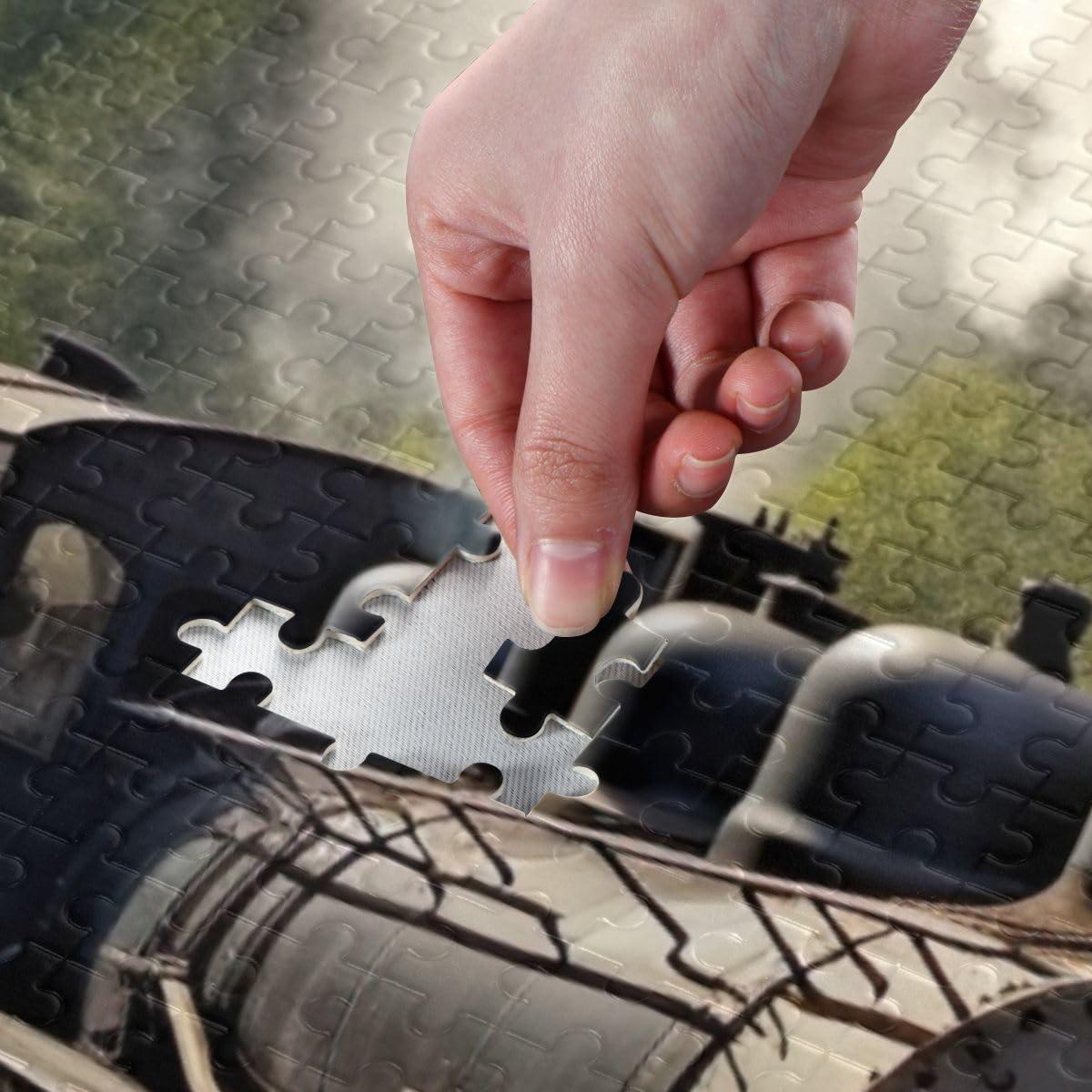 Joisal Old Train Jigsaw Puzzles, 1000 Piece Puzzles for Adults, with Letters on Back, 500 Piece Jigsaw Puzzles