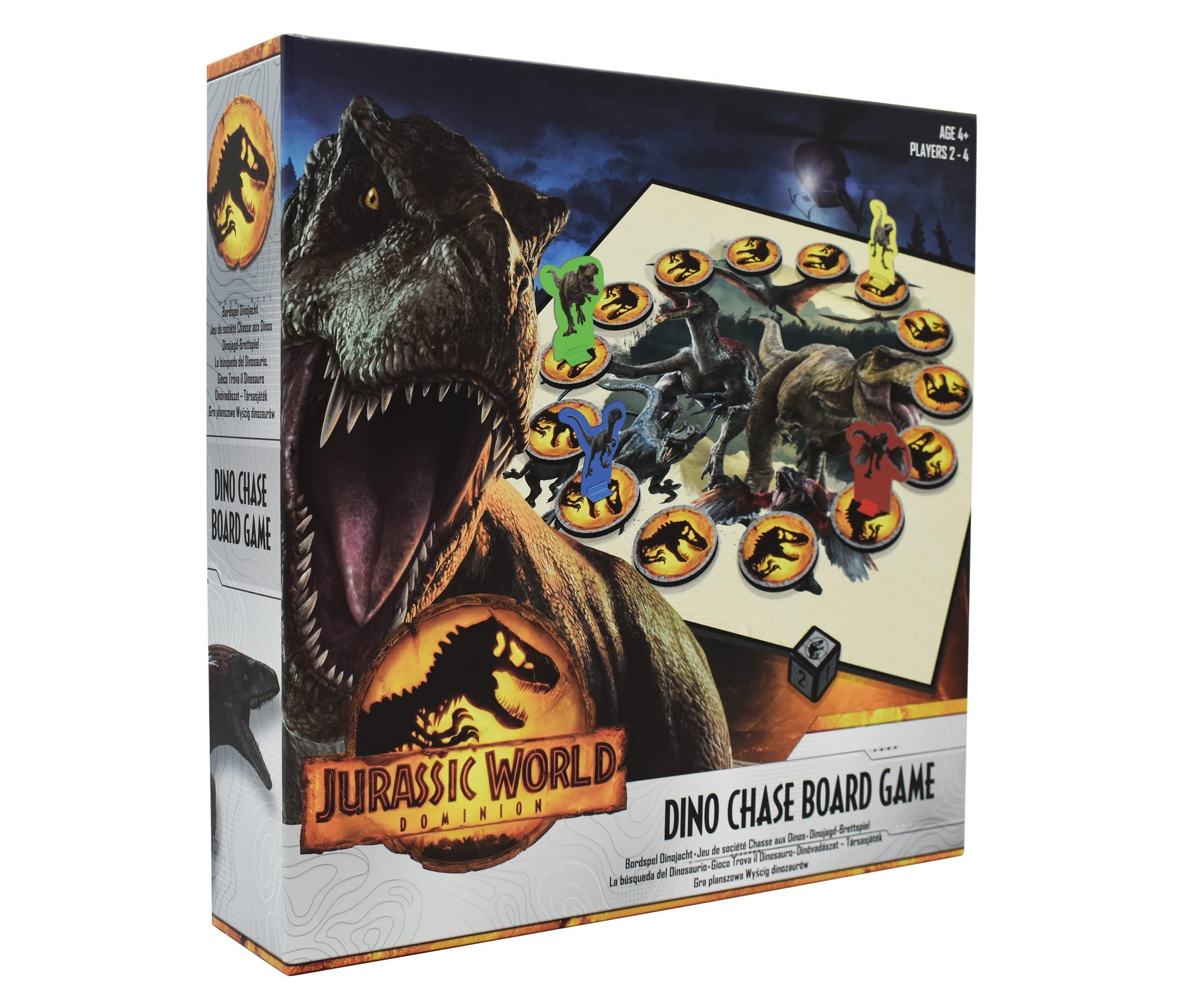 Cartamundi Cartamundi Jurassic World Dino Chase Board Game, Exciting Family Friendly Dinosaur Game, for 2-4 Players, Great Gift for Kids Aged 4+