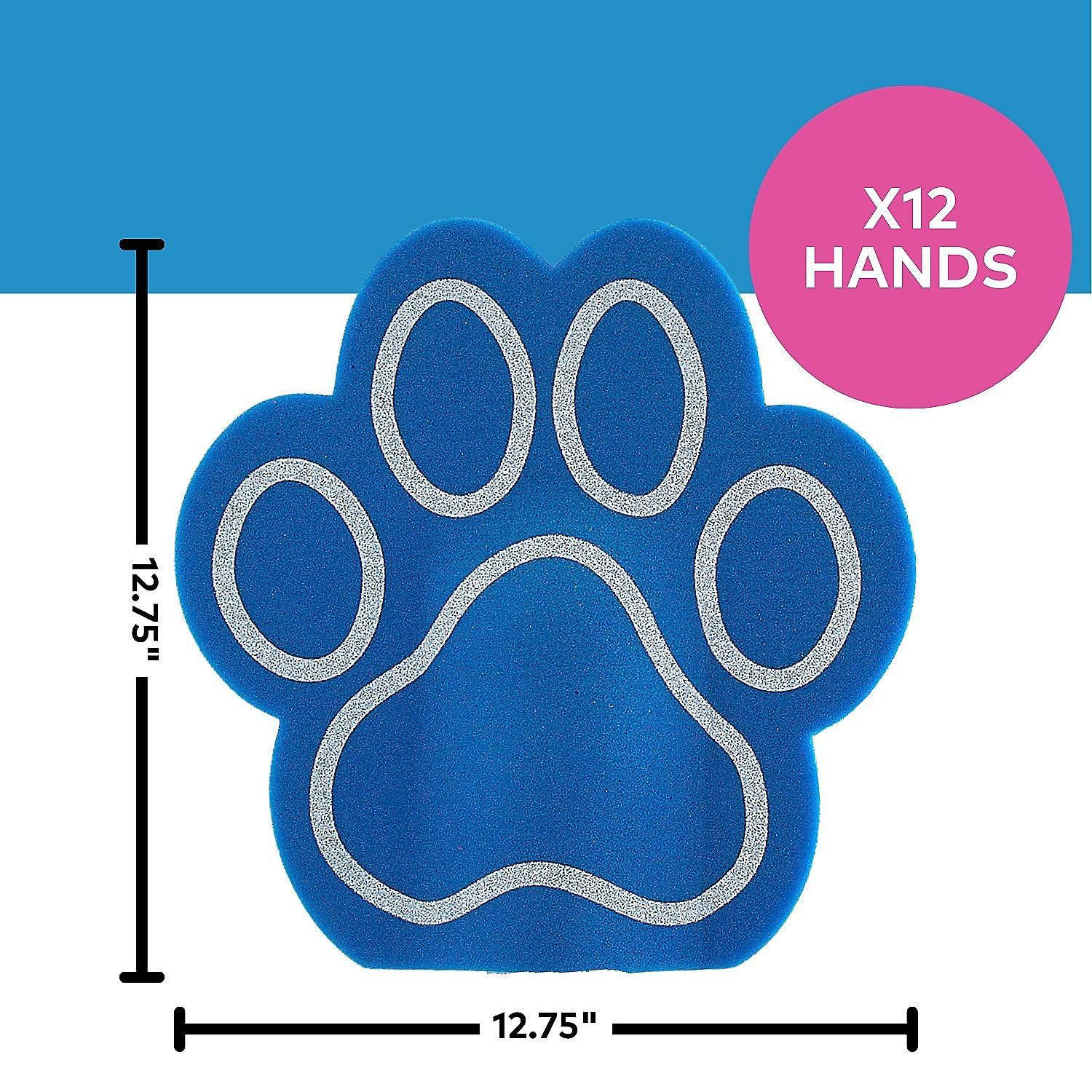 Fun Express Fun Express Blue Paw Print Team Spirit Foam Hands, 12 Pieces
