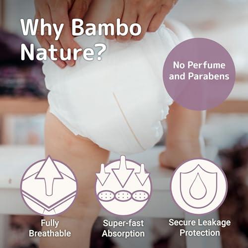Bambo Nature Bambo Nature Hypoallergenic Baby Diapers, Eco-Labelled Sustainable Diapers, Enhanced Leakage Protection, Totally Chlorine-free, Skin Friendly, and Super Absorbent - Size 2 (32 Count)