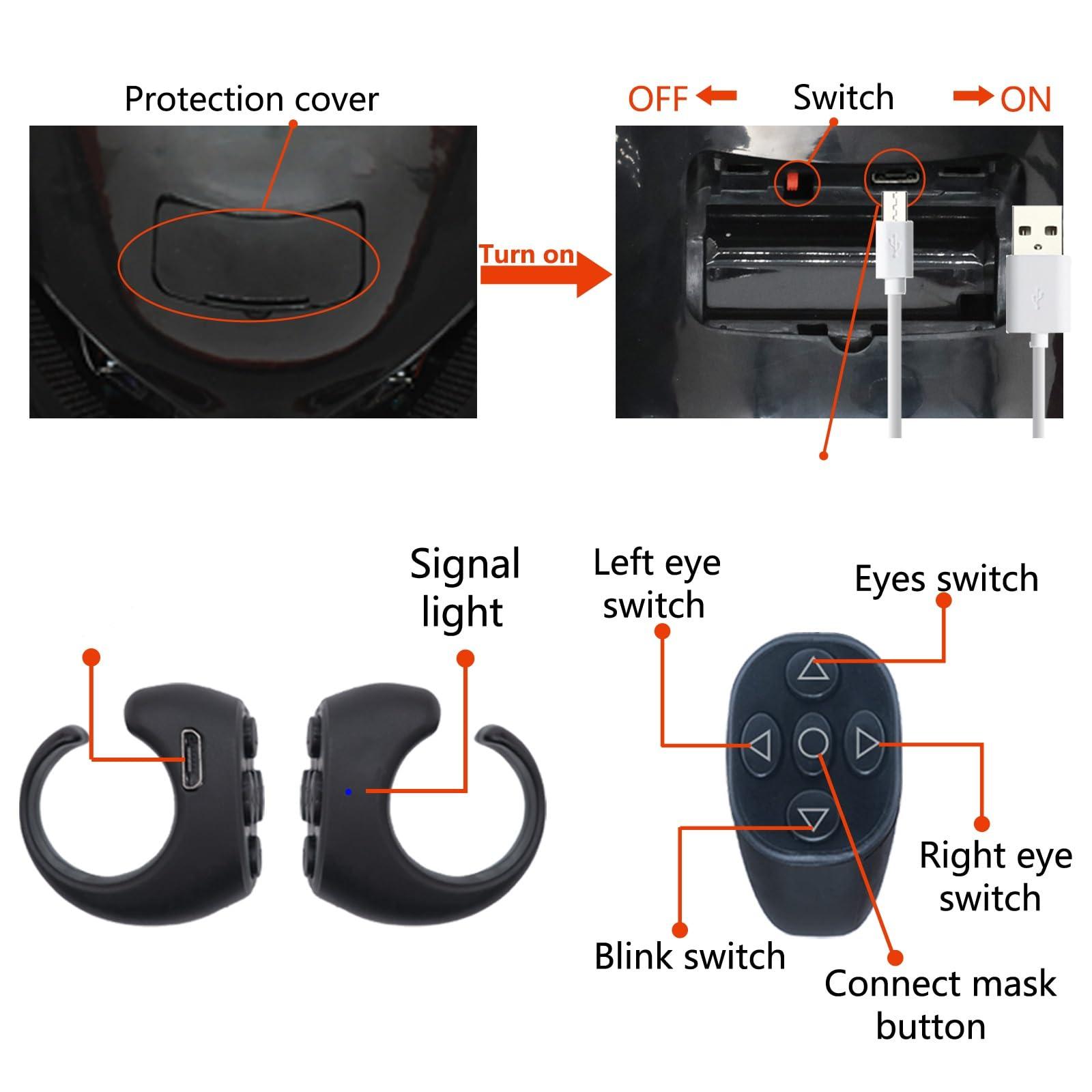 Tarrshiney Tarrshiney Amazing Spider Hero Mask Movable Mechanical Light up Eyes With Remote Control Super Hero Full Mask Moving Lenses Cosplay Wearable Prop Mask Homecoming Mask For Gift.