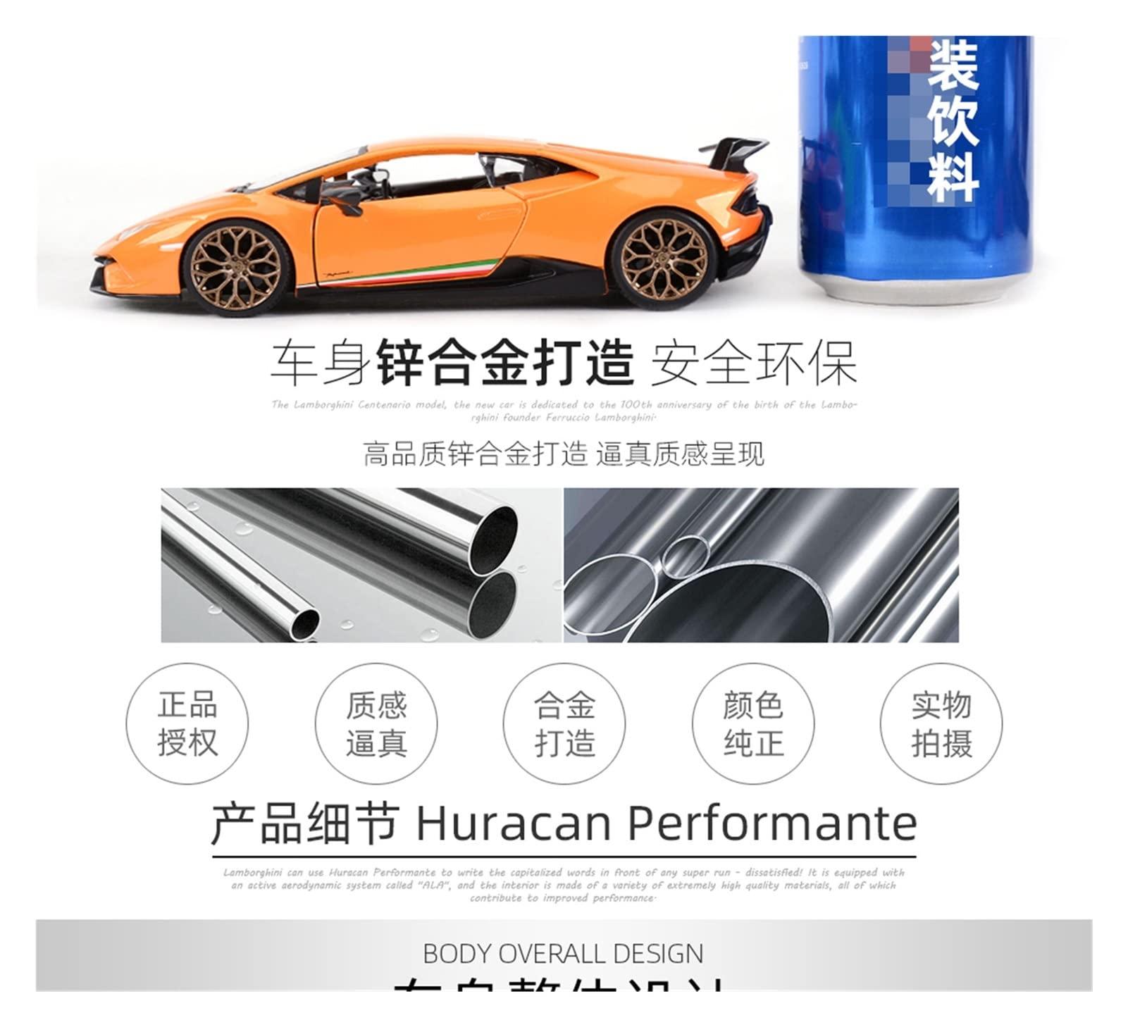 MING ZHEN MING ZHEN Toy car Model 1:24 for Lamborghini Huracan Performante Die Cast Vehicles Collectible Model Car Toys