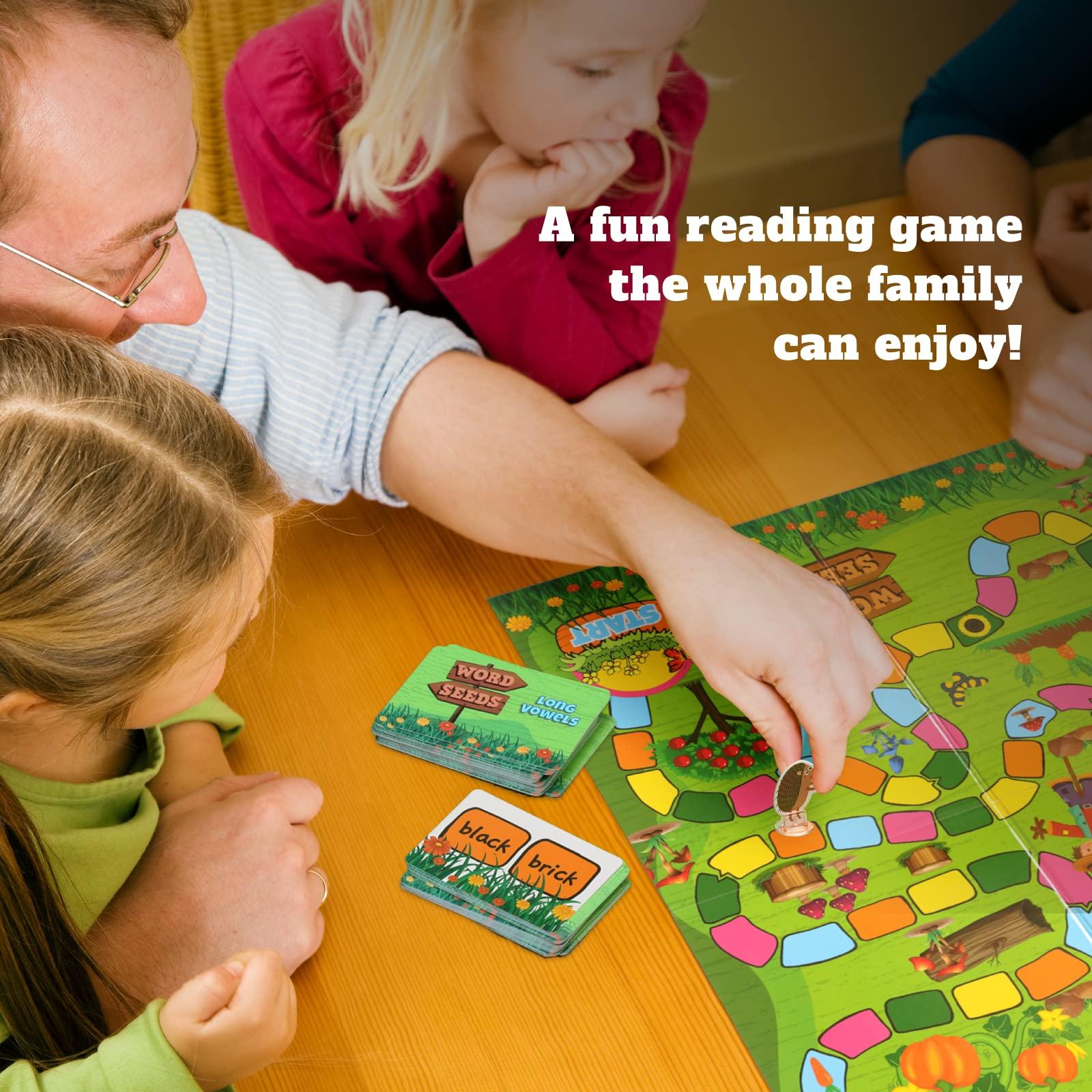 Melby Toys Word Seeds - Phonics Games for Kids Ages 4-8, Kindergarten Learning Activities, Learn to Read Game, Kindergarten Games for Classroom, CVC Games